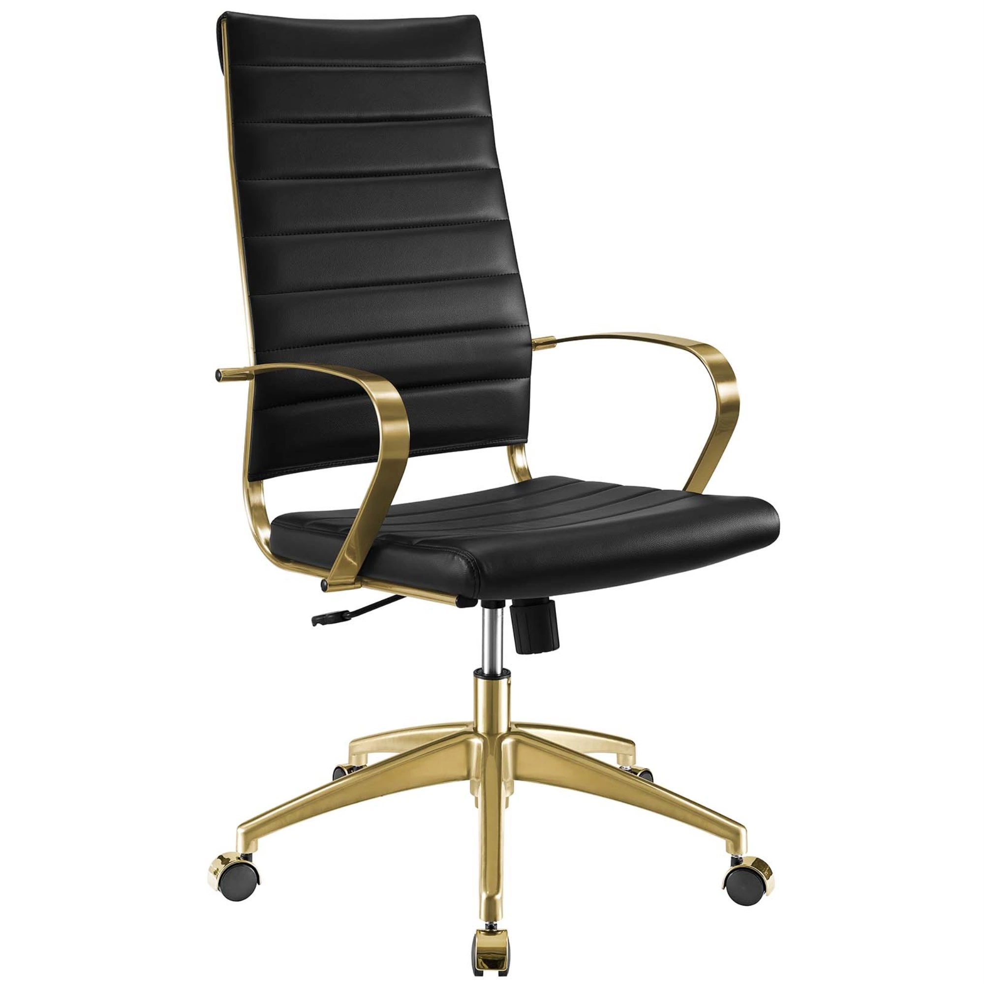 Ergode Jive Gold Stainless Steel Highback Office Chair - Gold Black