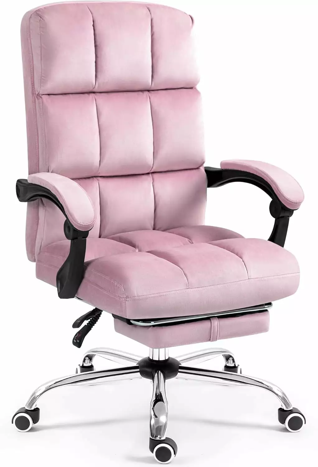 Velvet Executive Chair Ergonomic Office Chair Footrest Height Adjustable Plush and Comfy Reclining Desk Chair Home Office ...