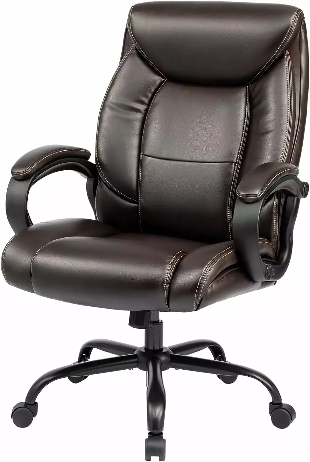 FJU High Back Leather Executive Chair 400lbs Adjustable Tilt