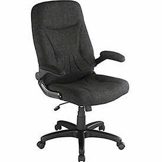 Executive Chair Arms Mid Back Fabric Black Office Chair Global Industrial