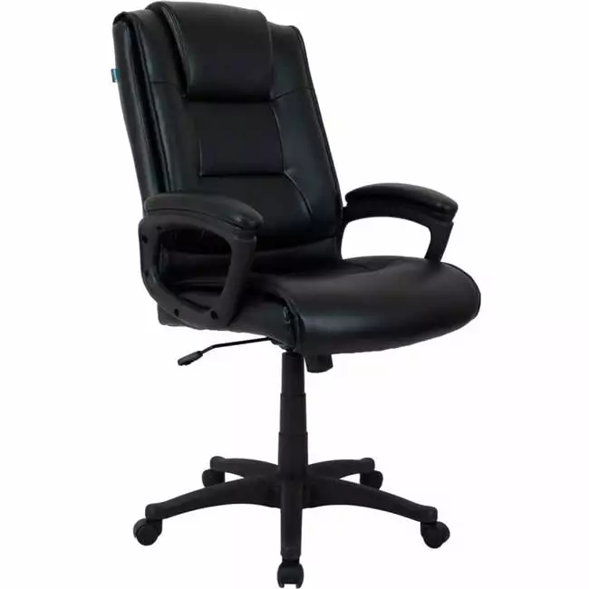 Global Industrial Interion Protective Bonded Leather Executive Office Chair Arms Black Global Industries