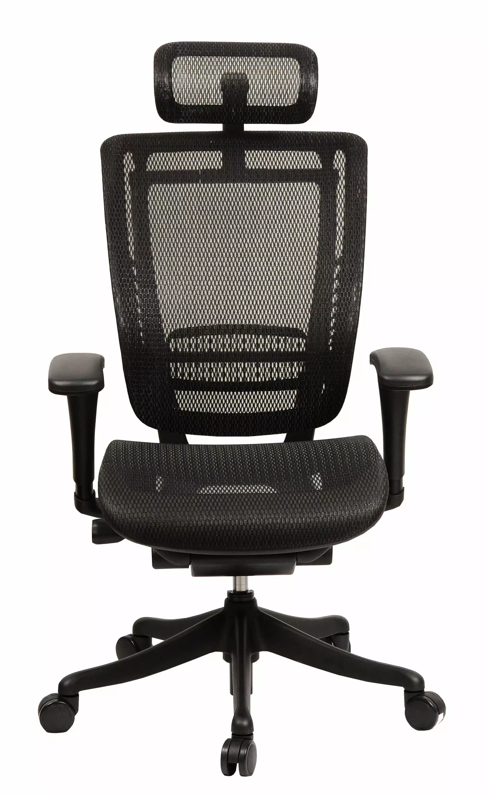 GM Seating Enklave Black Mesh Executive Hi Swivel Chair Headrest Black Frame