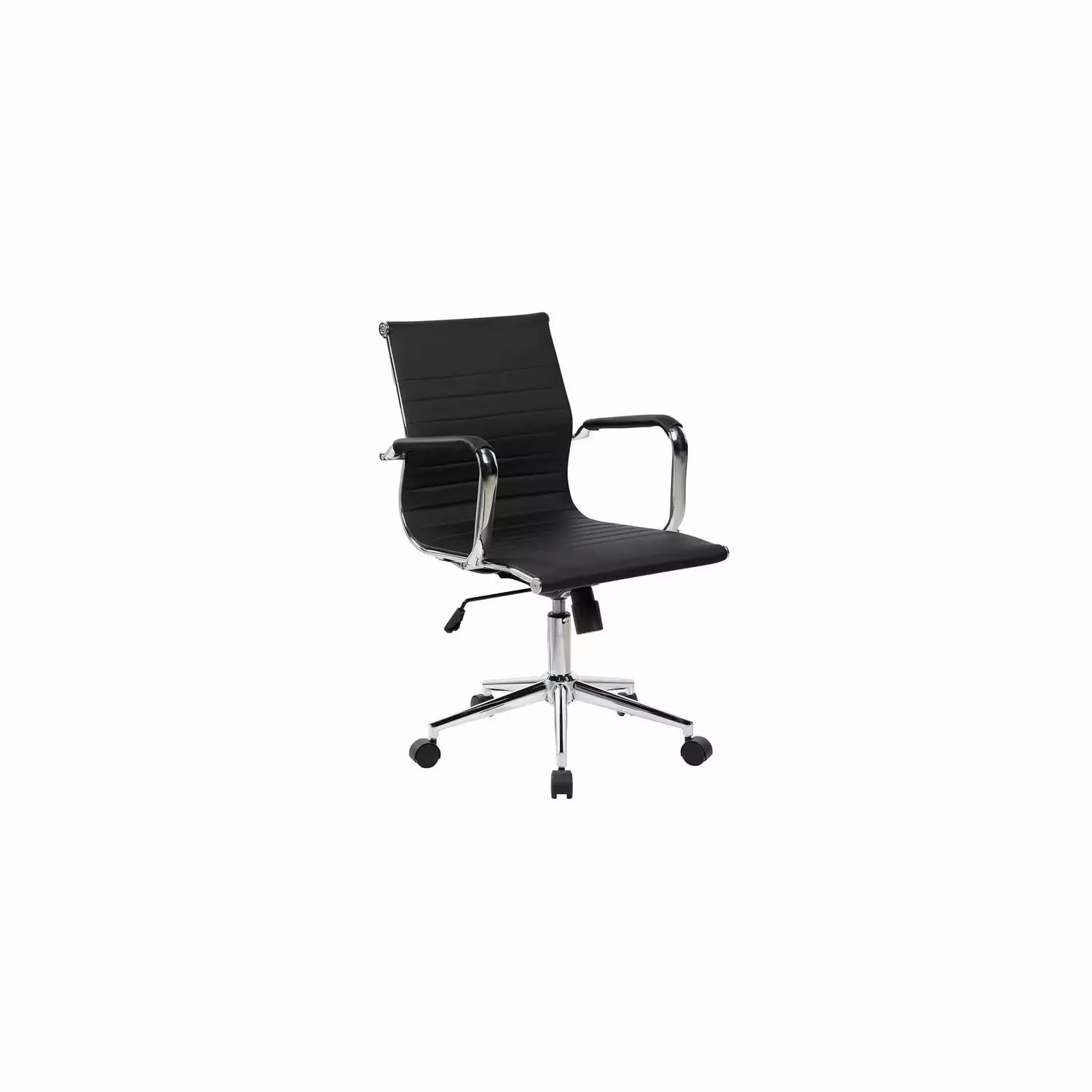 HomeStock Modern Medium Back Executive Office Chair - Comfortable Desk Chair Adjustable Arms and Lumbar Support