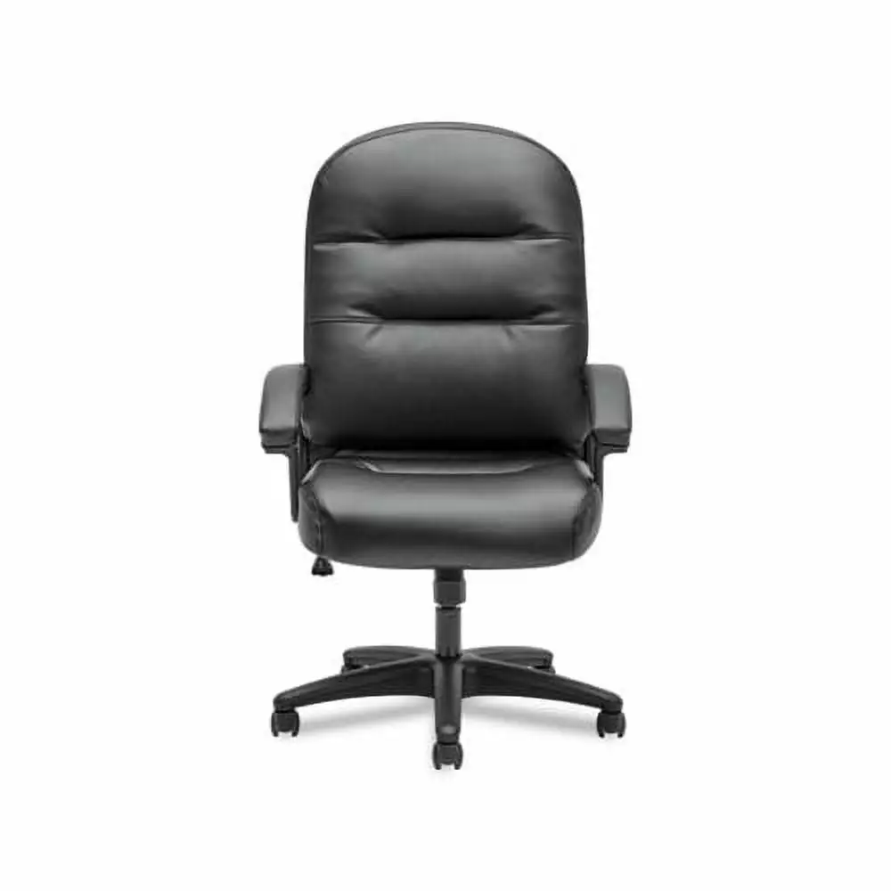 Pillow-Soft 2090 Series Executive High-Back Swivel Tilt Chair 250 lb Capacity Black Seat Black Back Black Base HON