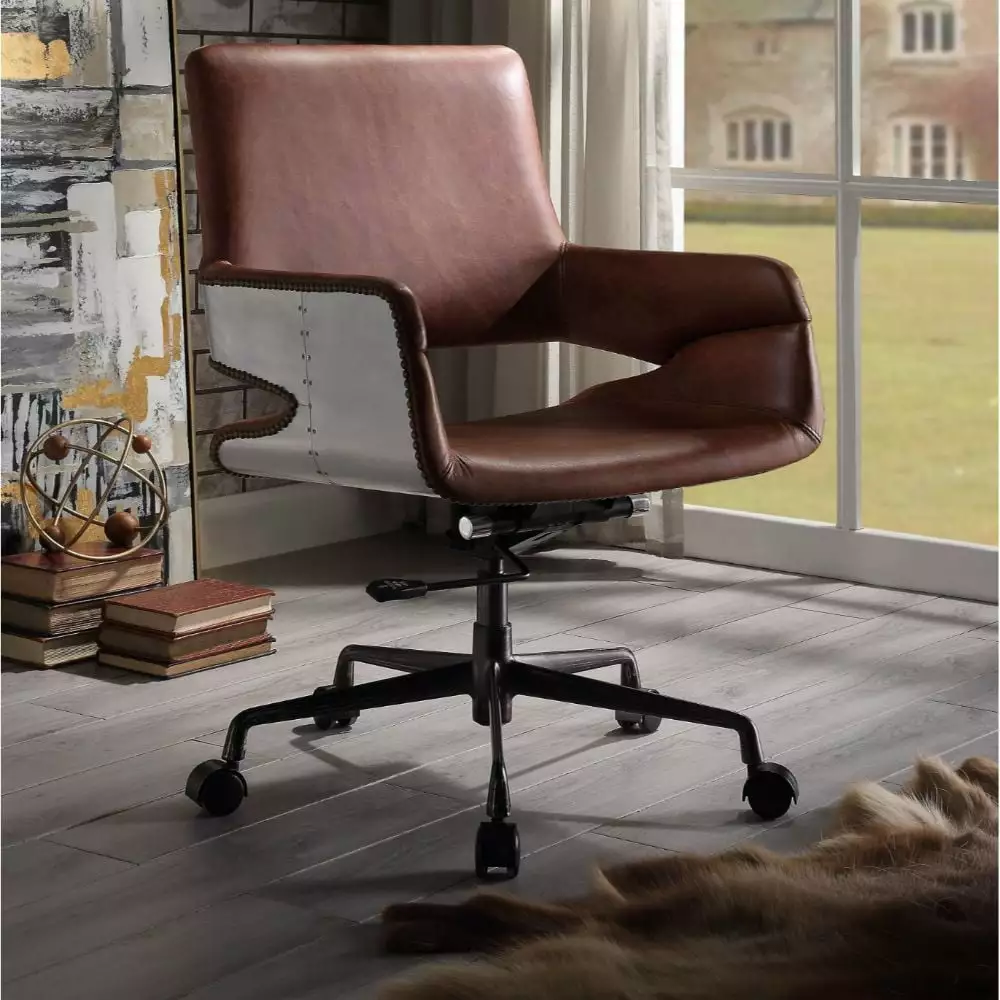 Kamau Executive Office Chair Modern High Back PU Leather Swivel Desk Chair