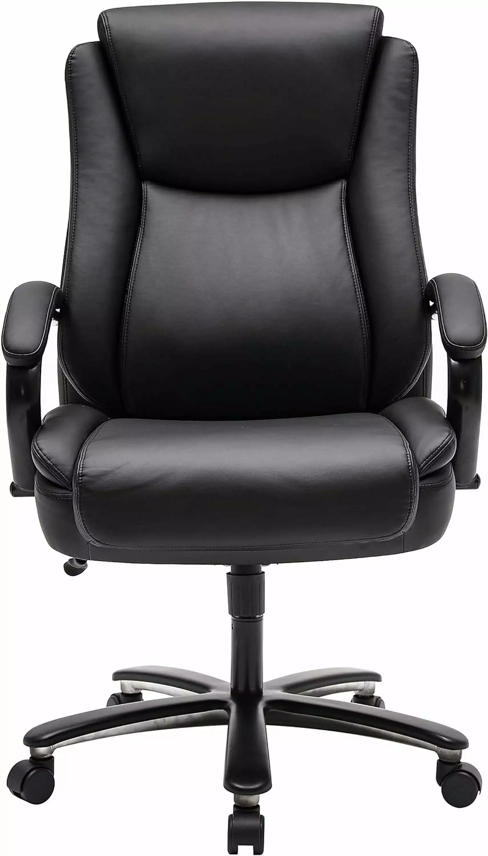 High Back Big and Tall 400lbs Executive Office Chair Black Bonded Leather Ergonomic Desk Chair KEMANHUAN