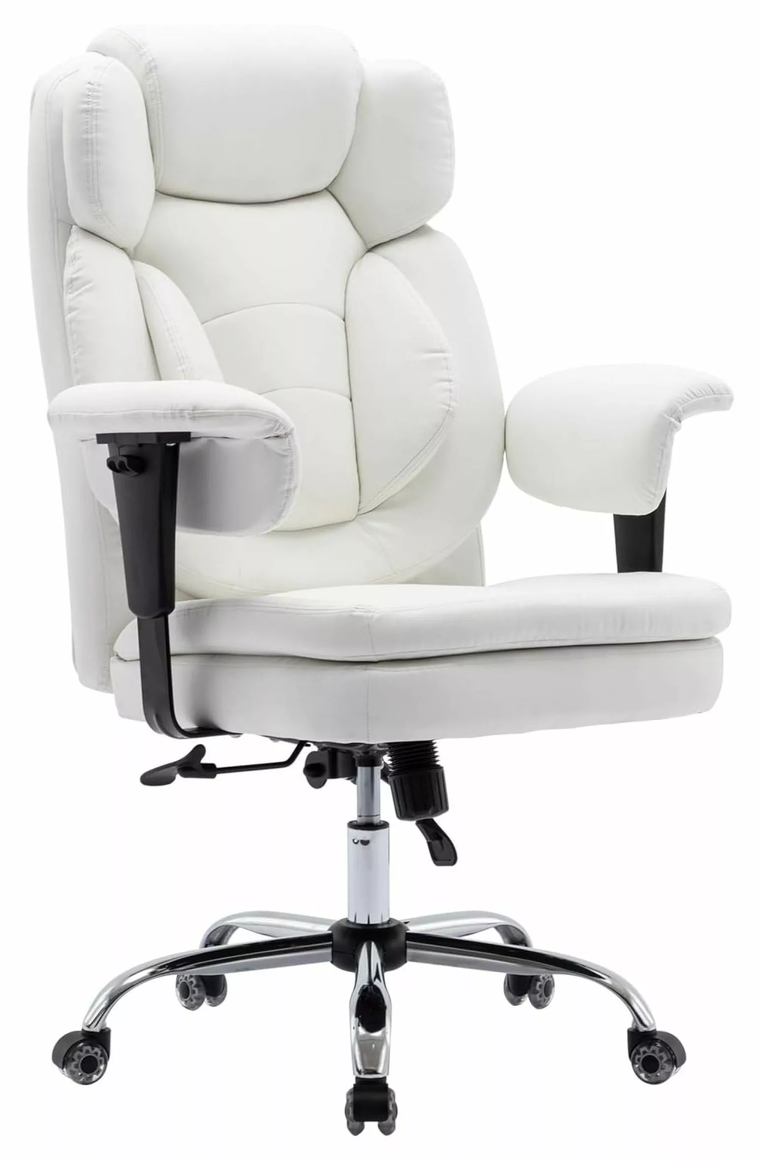 Killeryuki Office Desk Chair Ergonomic Executive High Back PU Leather Chair Upgraded Caster Swivel Thick Backrest Wide Seat