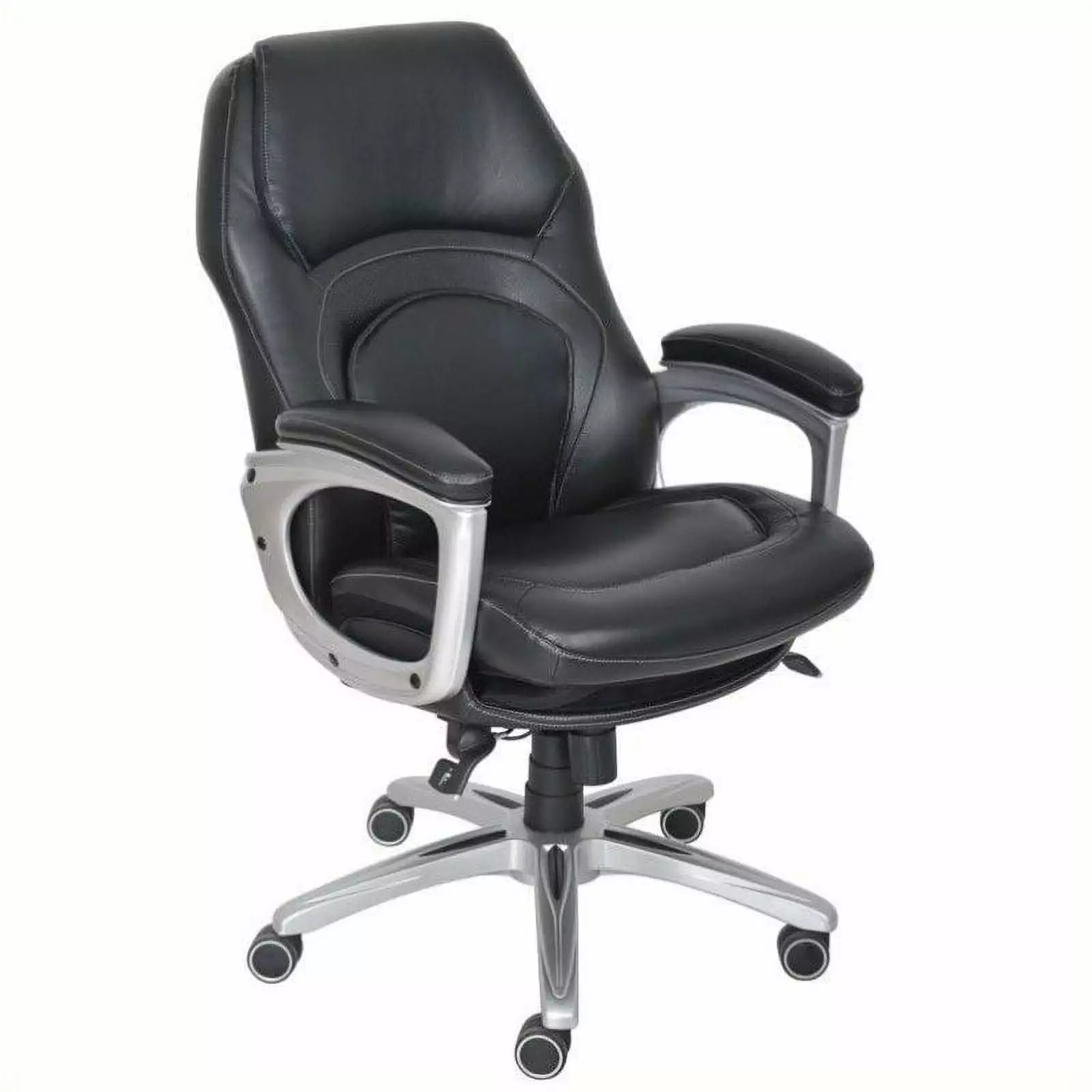 Kingfisher Lane Executive Office Chair Black Bonded Leather