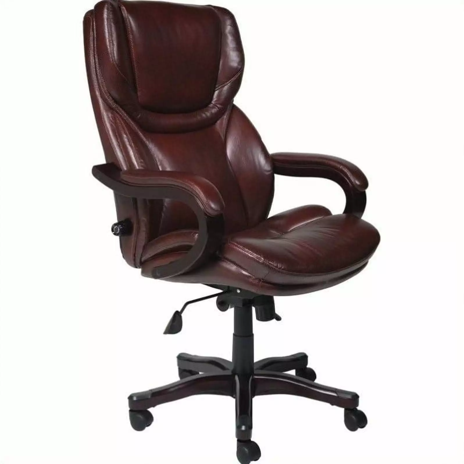 Kingfisher Lane Executive Office Chair Brown Bonded Leather - Classic Design