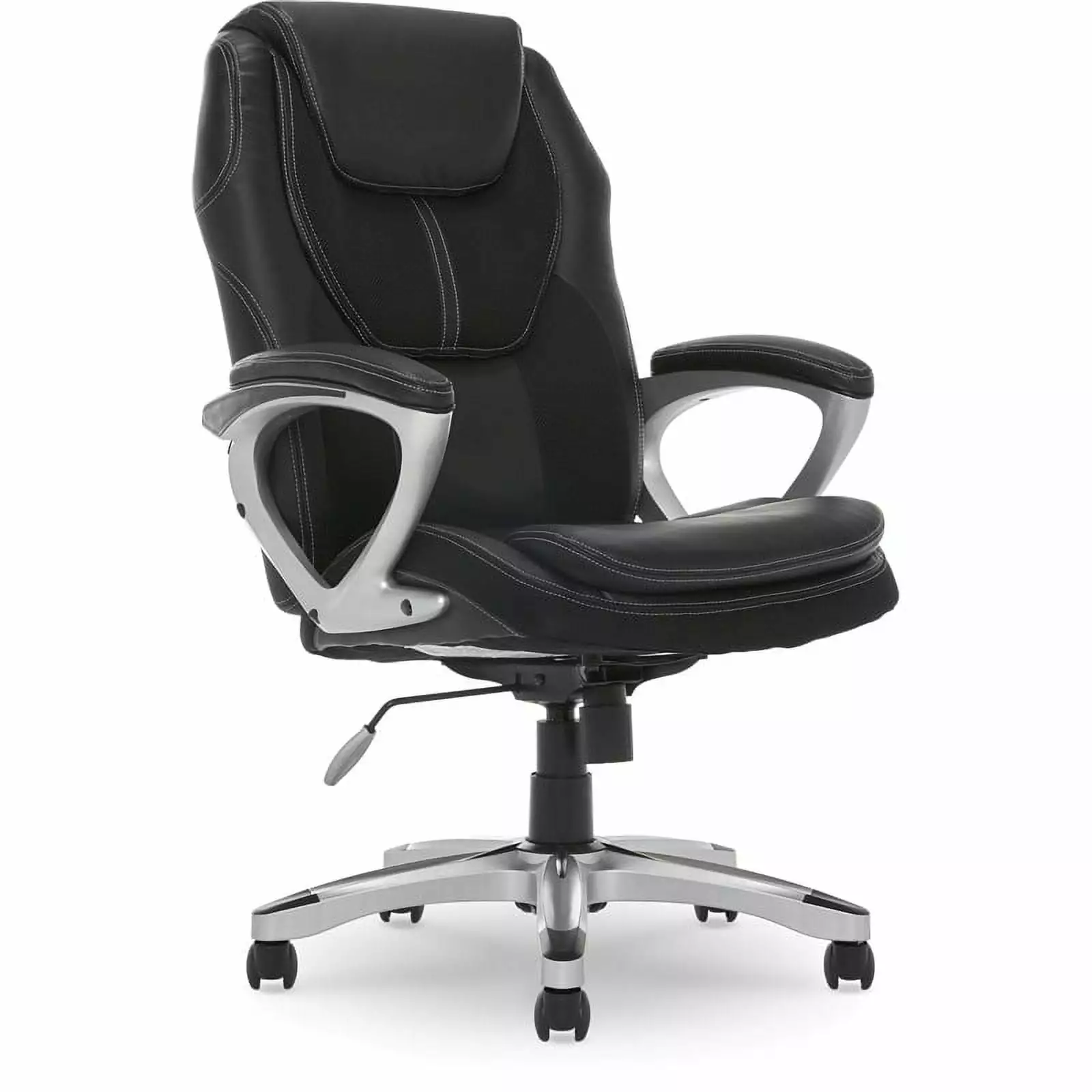 Kingfisher Lane Faux Leather Executive Office Chair Adjustable Tilt Black