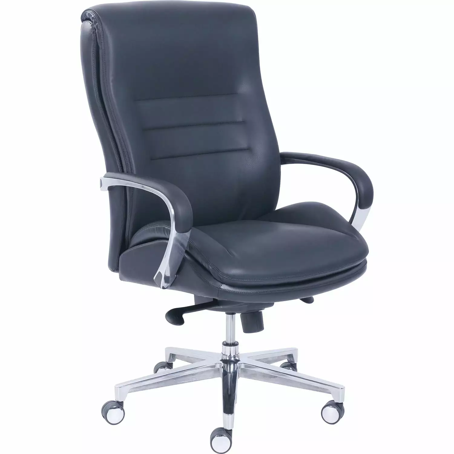 La-Z-Boy ComfortCore Gel Seat Executive Chair Black Faux Leather High Back