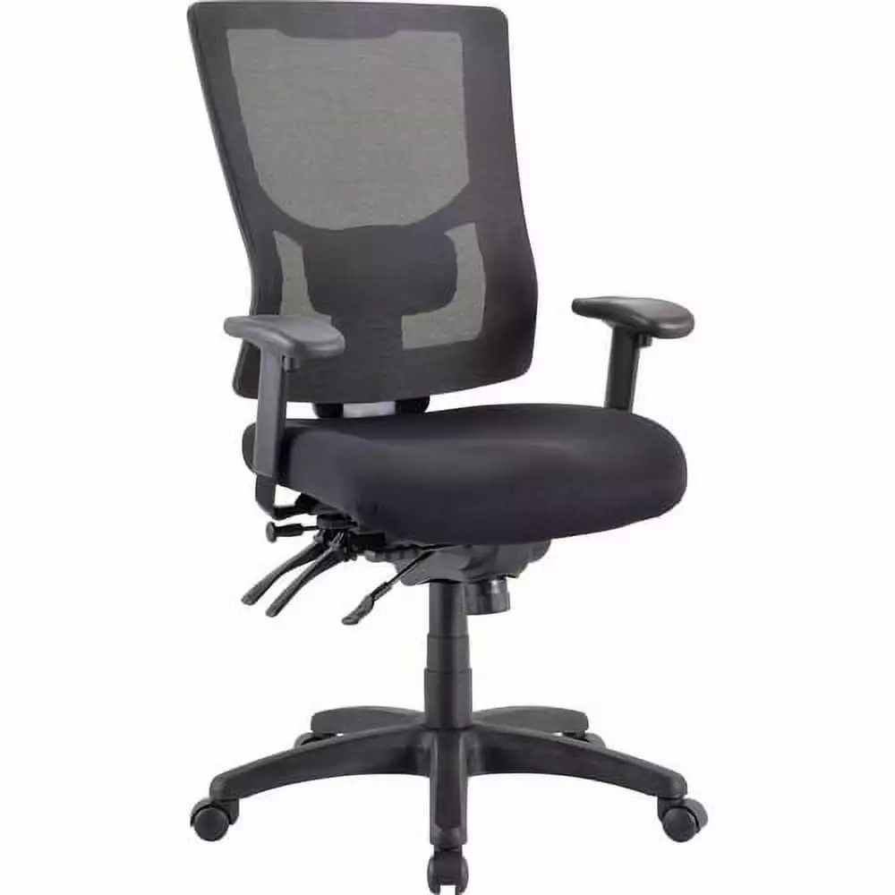 Lorell Conjure Executive High-back Mesh Back Chair Black Seat 5-star Base 24x25.2 Inches