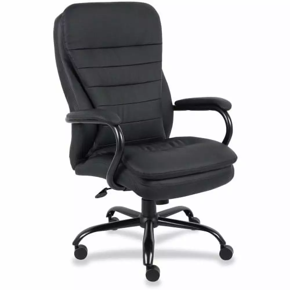 Lorell Executive Chair Black Leather Seat 5-star Base 22.44x18.70 Office Chair