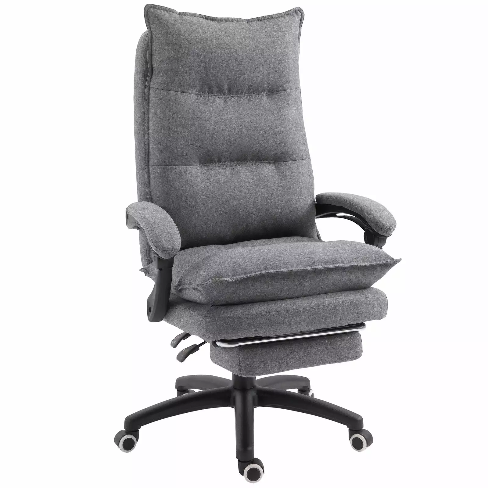 Swivel Executive Home Office Chair Linen Fabric Recliner High Back Adjustable Ergonomic Desk Chair N/A