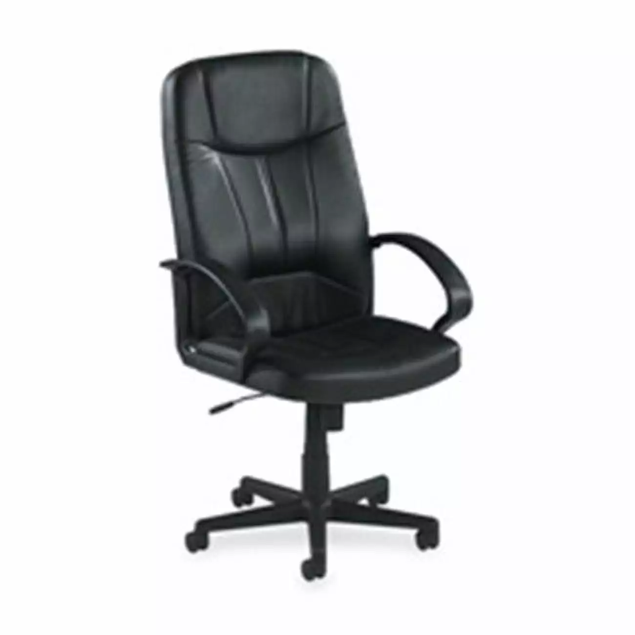 Executive High Back Chair Black Leather 26in x 29.50in x 49.19in Office and Home Newestedition
