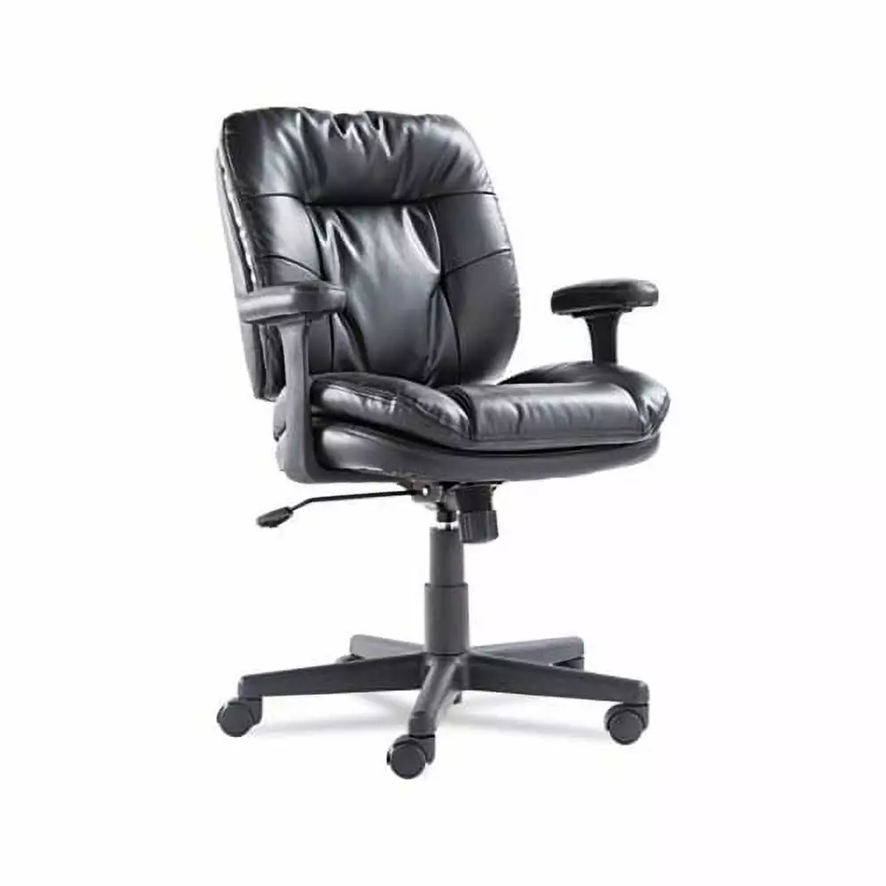 Executive Bonded Leather Swivel Tilt Chair Supports 250 lbs Black Seat Back Base Office Chair OIF