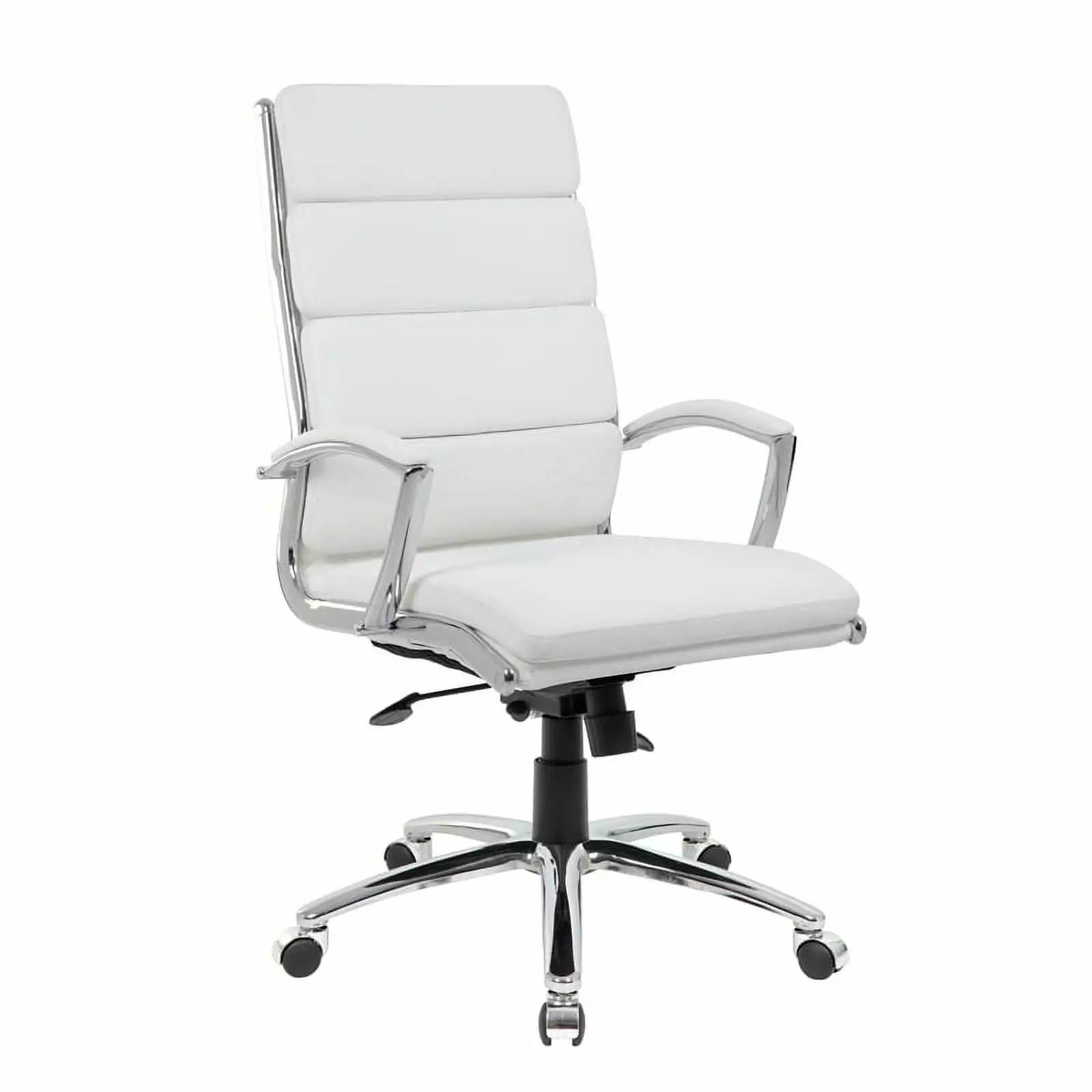 Pemberly Row Contemporary Executive Chair Metal Chrome Finish