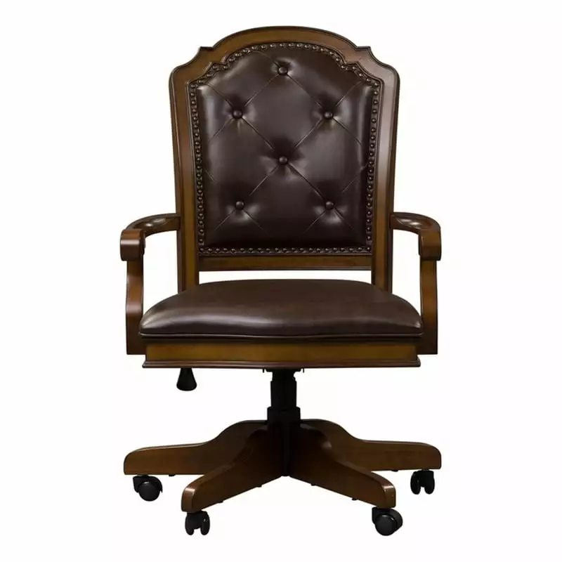 Pemberly Row Contemporary Medium Brown Jr Executive Office Chair