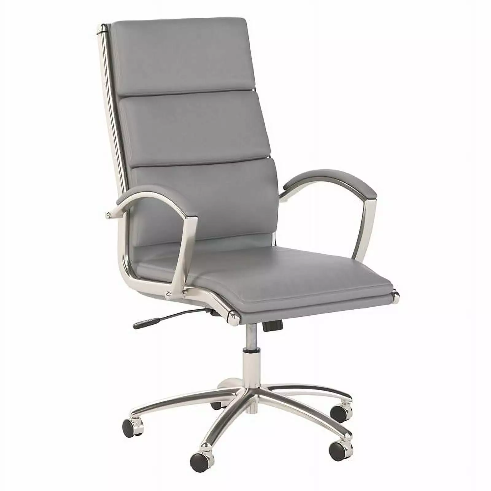 Pemberly Row High Back Faux Leather Executive Office Chair Light Gray