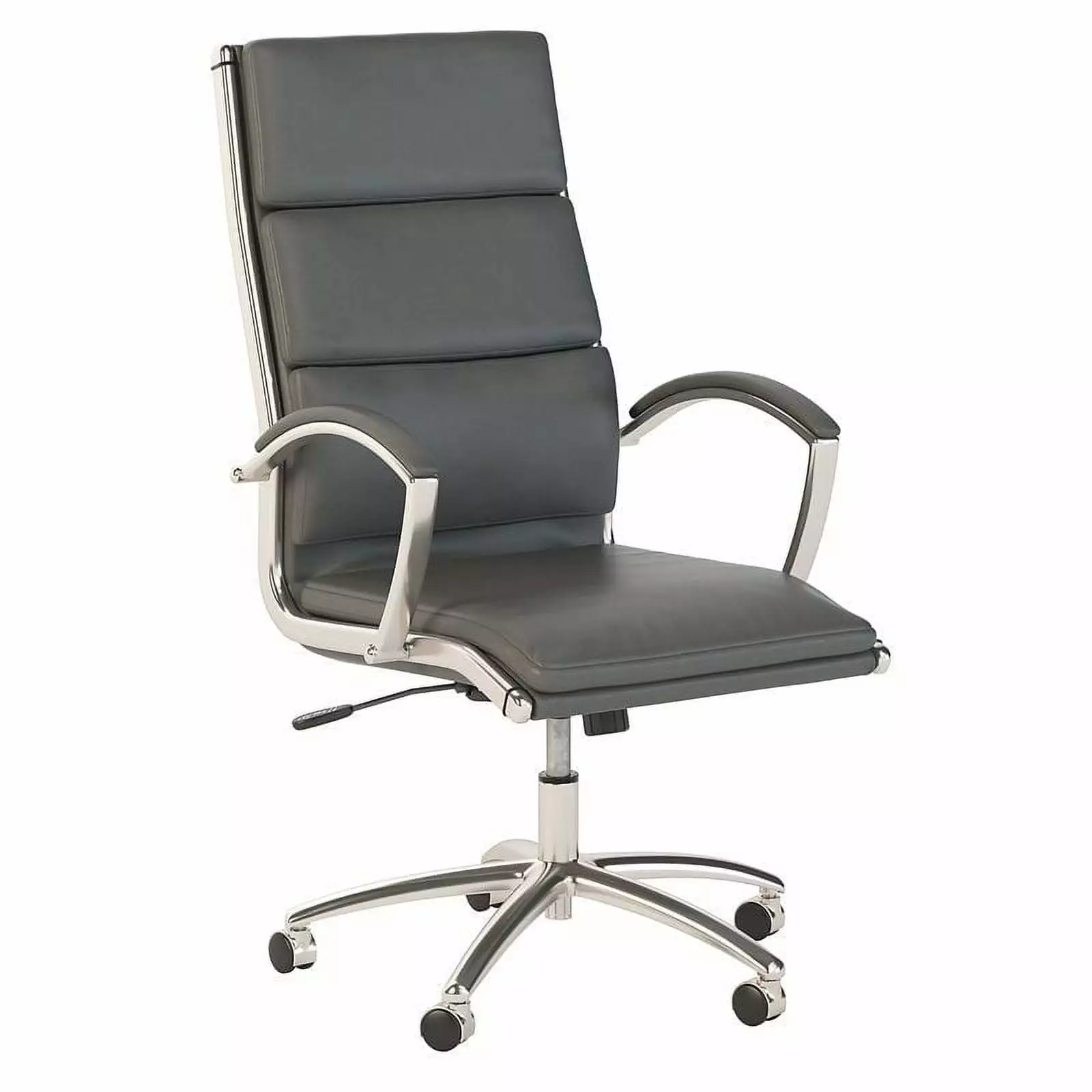 Pemberly Row High Back Faux Leather Executive Office Chair Storm Gray