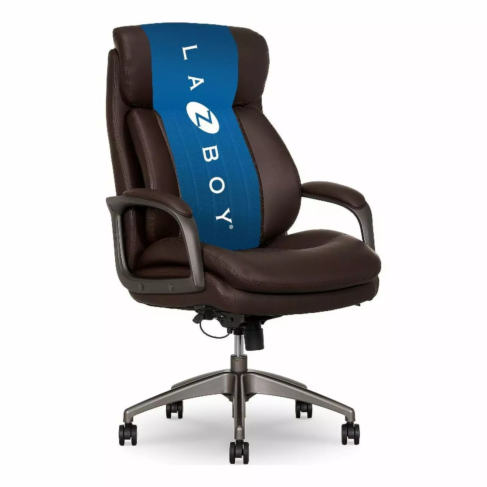Pemberly Row Modern Faux Leather Executive Office Chair Brown