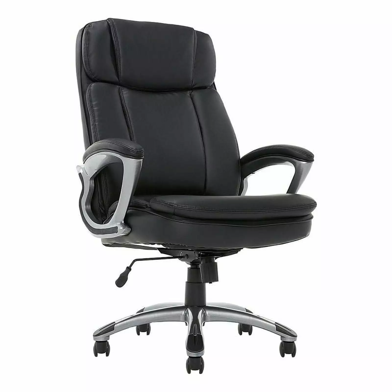 Pemberly Row Traditional Faux Leather Executive Office Chair Black