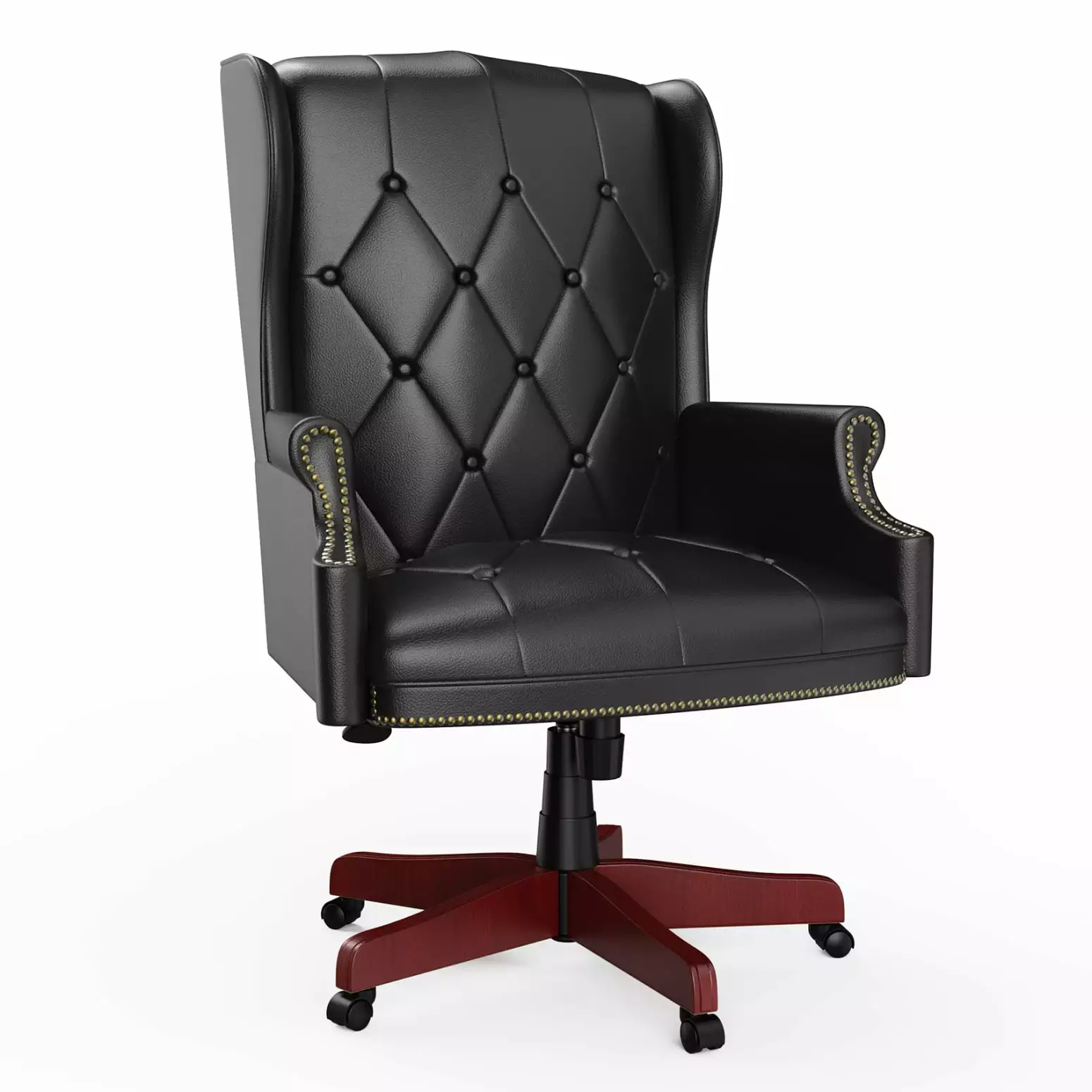 Premium Ergonomic Black Office Chair High Back Reclining Desk Chair 330LBS Capacity Luxurious Leather Comfort and Producti...
