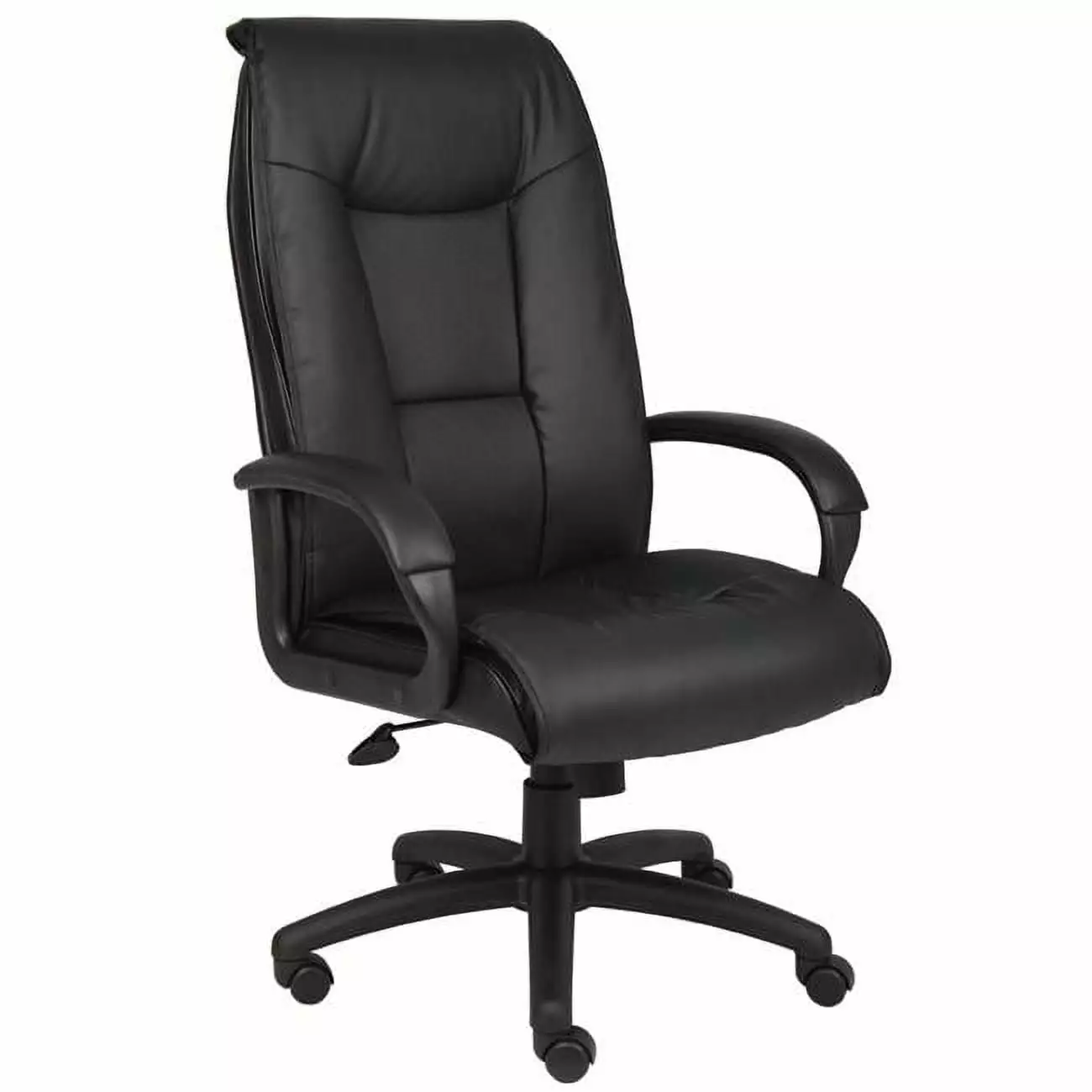 Executive Leather Plus Chair Padded Arm Black Procomfort