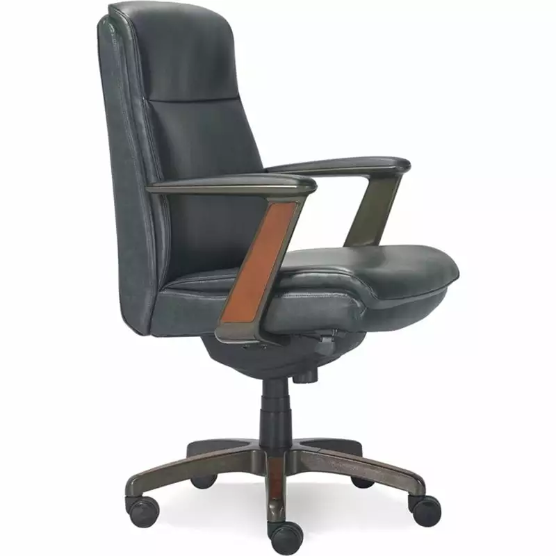 Scranton & Co 42.5 Modern Faux Leather Executive Office Chair Black
