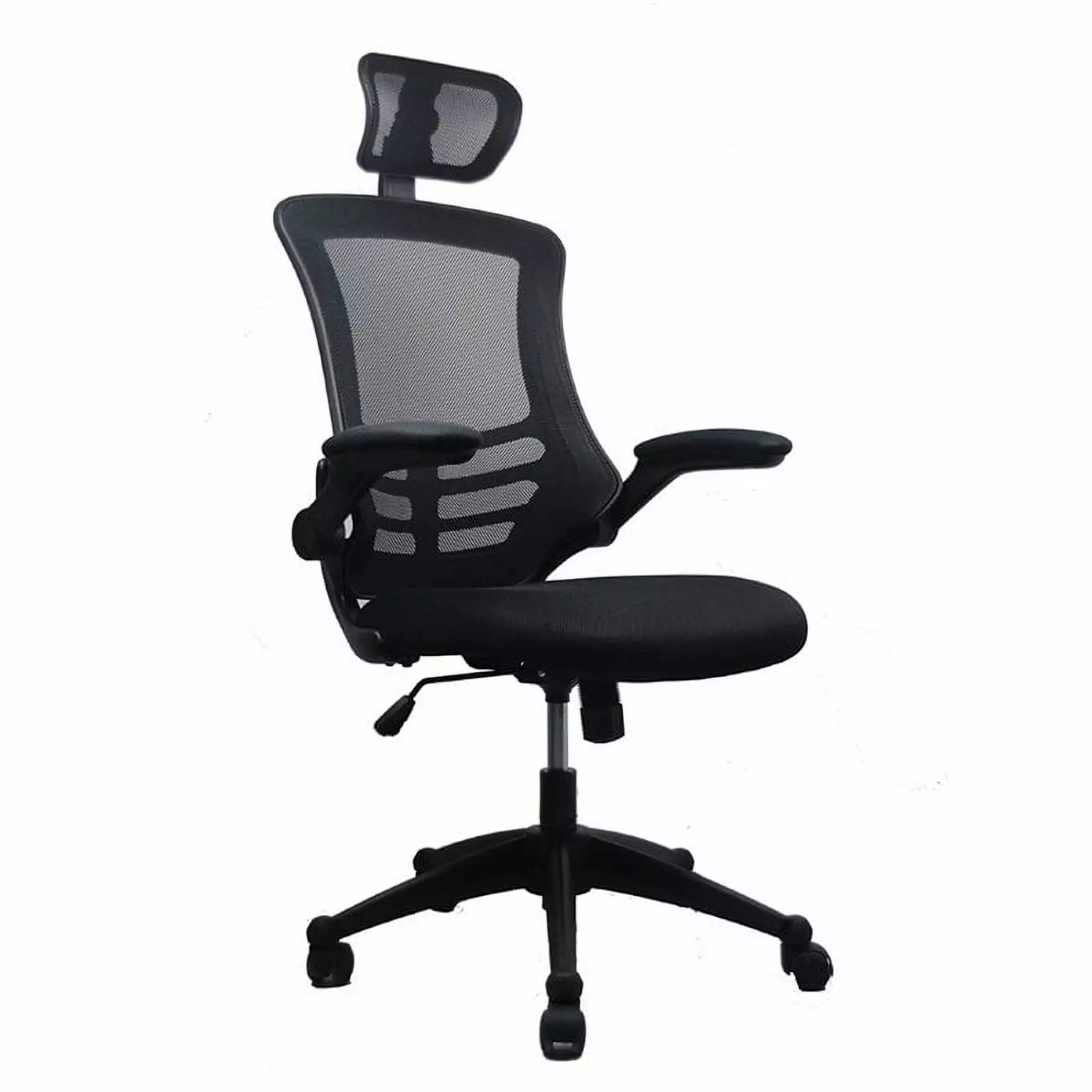 Scranton & Co Executive High Back Office Chair Headrest Black - Ergonomic Desk Chair Comfort and Support