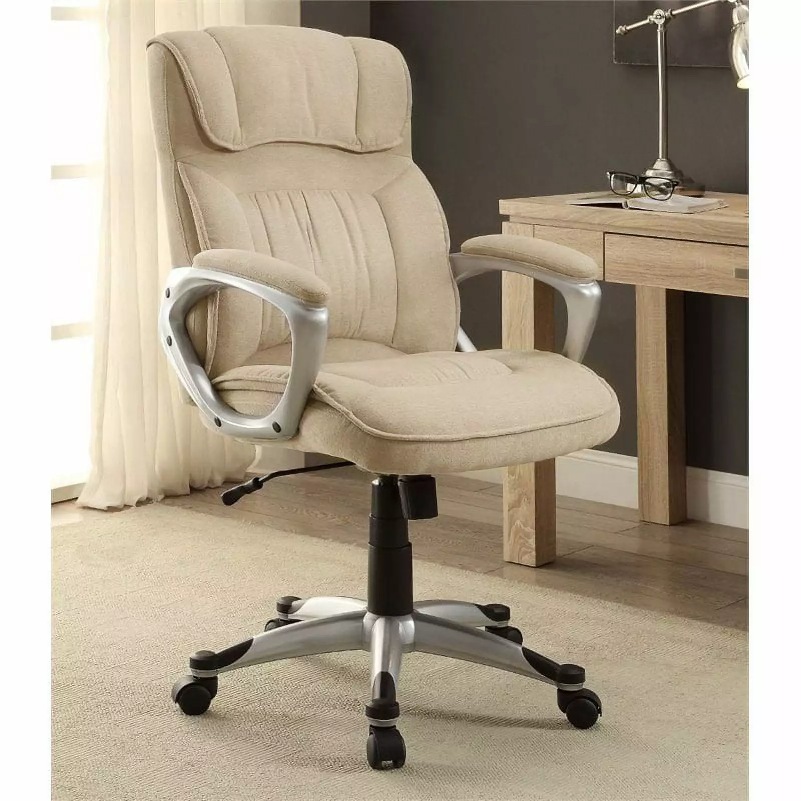 Scranton & Co Executive Office Chair Fawn Tan Linen