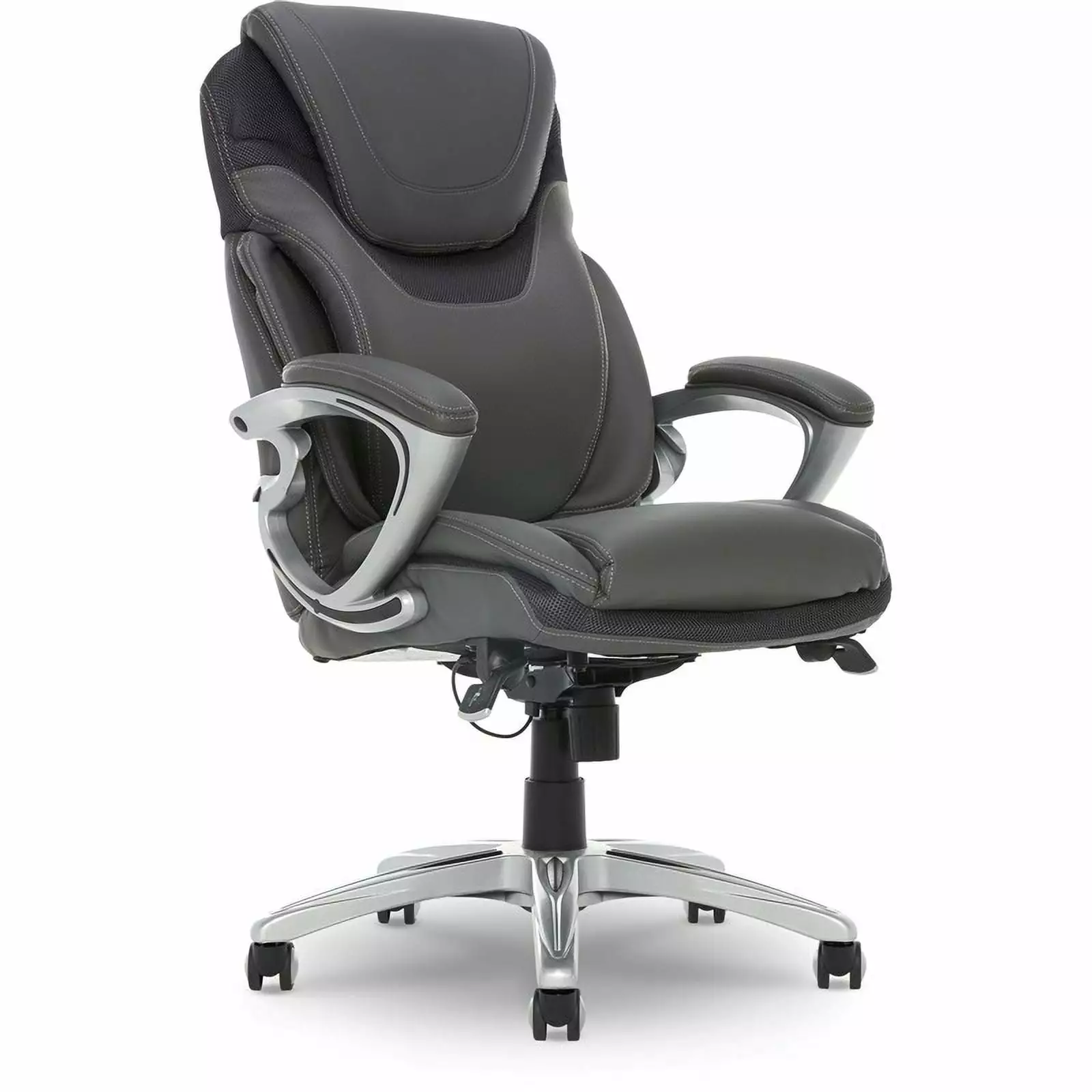 Scranton & Co Faux Leather Executive Office Chair AIR Technology Gray