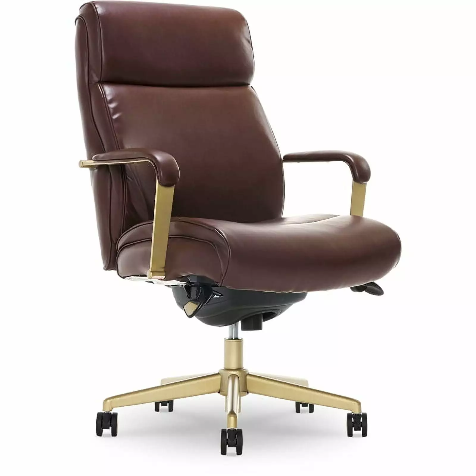 Scranton & Co Modern Faux Leather Executive Office Chair Brown/Copper - Stylish Desk Chair