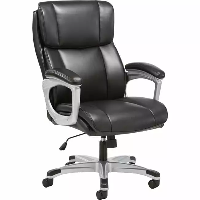 3-Fifteen Executive Leather Chair - 47.8 x 28.3 x 30.8 . - Black SeatSolutions
