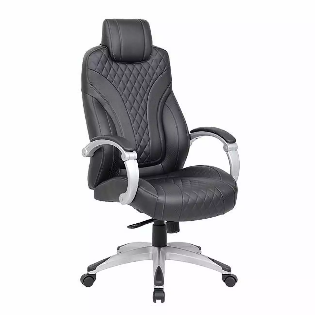 Executive Hinged Arm Chair Black Ergonomic Office Chair Adjustable Height SeatSolutions