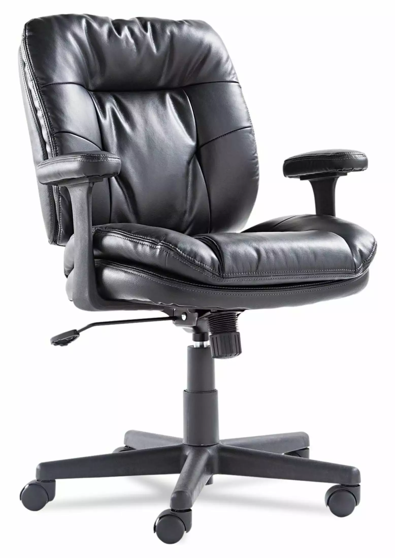Superwum ST4819 Executive Swivel Tilt Office Chair Fixed T-Bar Arms Black