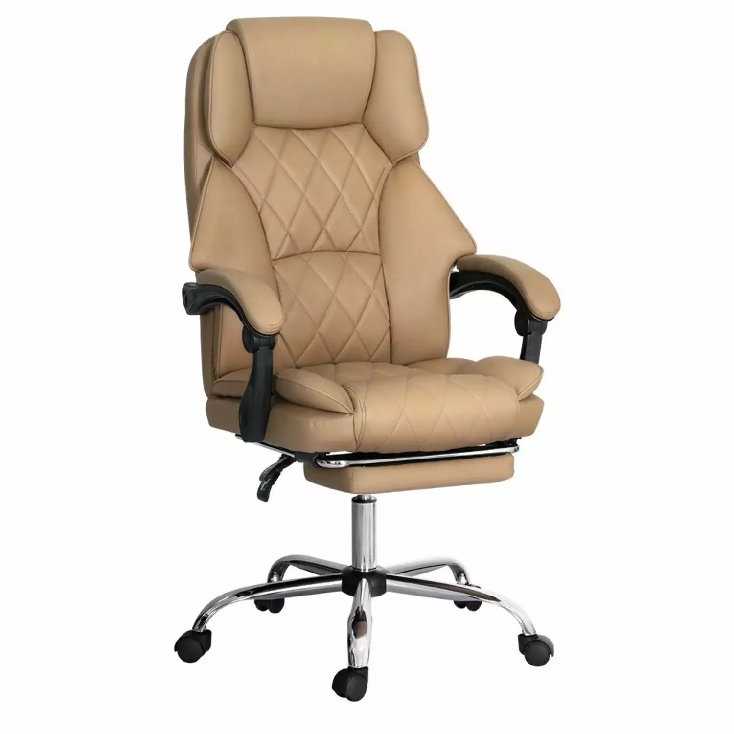 Executive Office Chair Leather Footrest Espresso unknown