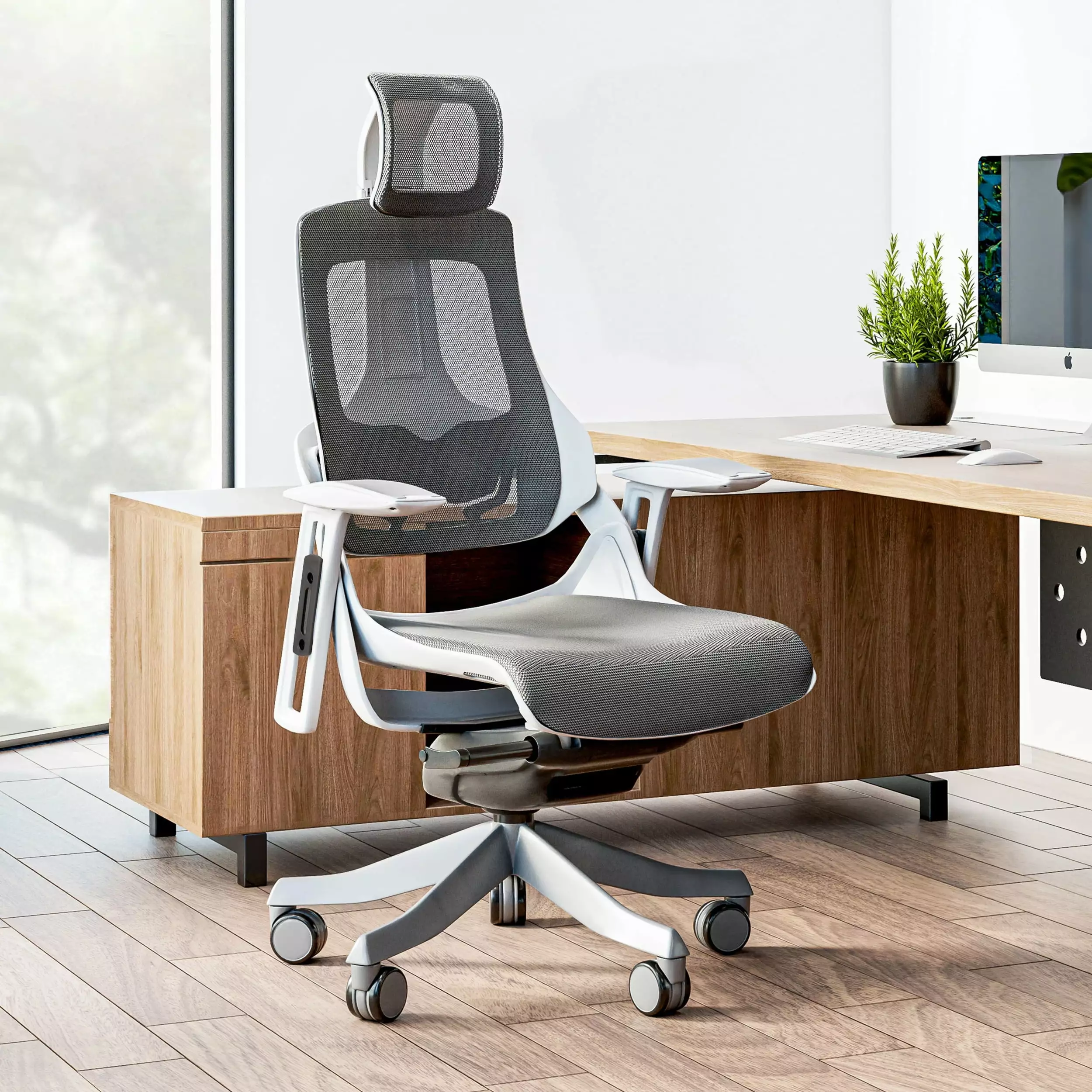 LUX Ergonomic Executive Chair Grey Premium Comfort High Back Office Chair unknown