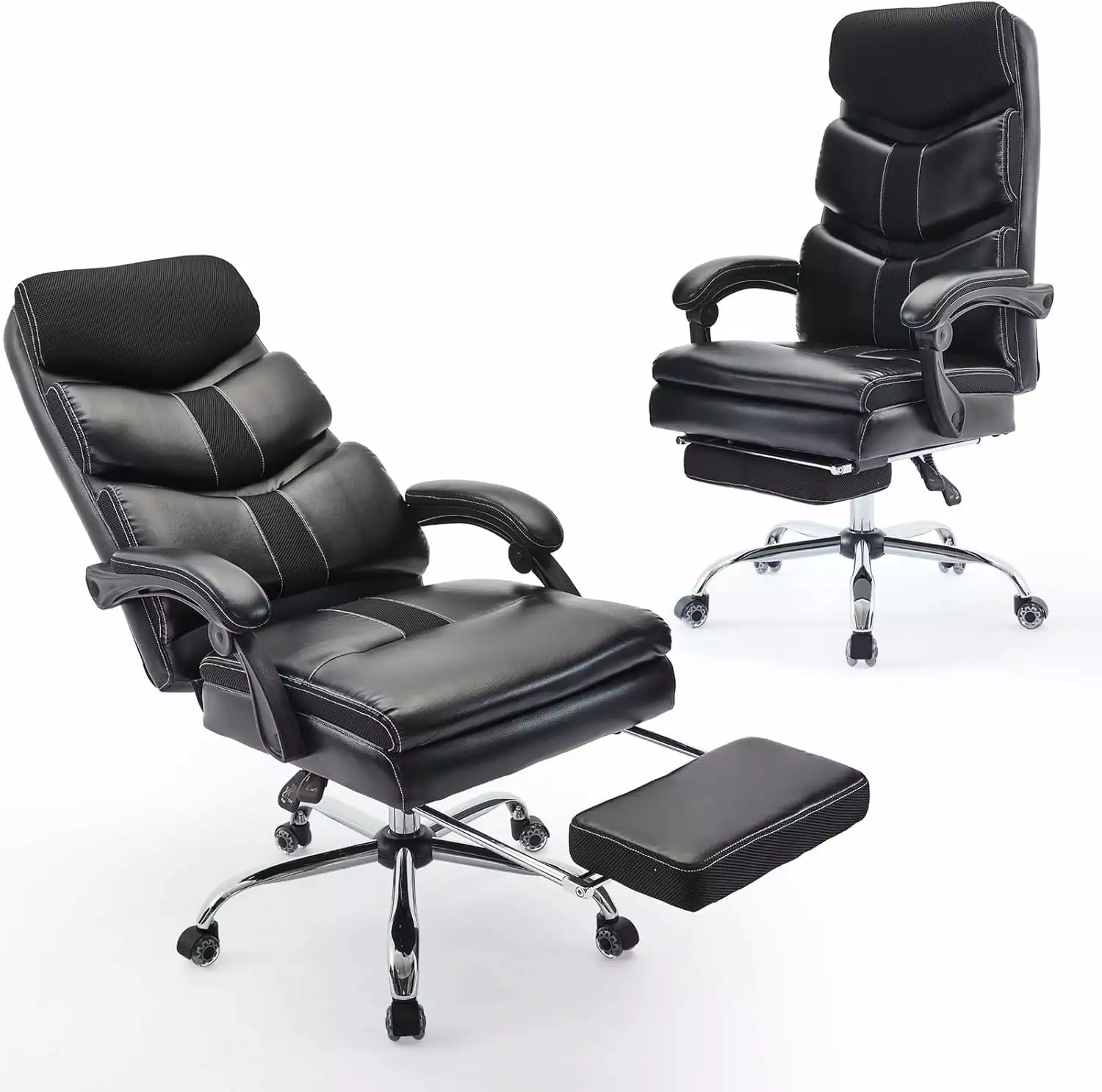 Executive Office Chair Footrest Ergonomic Big and Tall Reclining Computer Desk Chair WRP