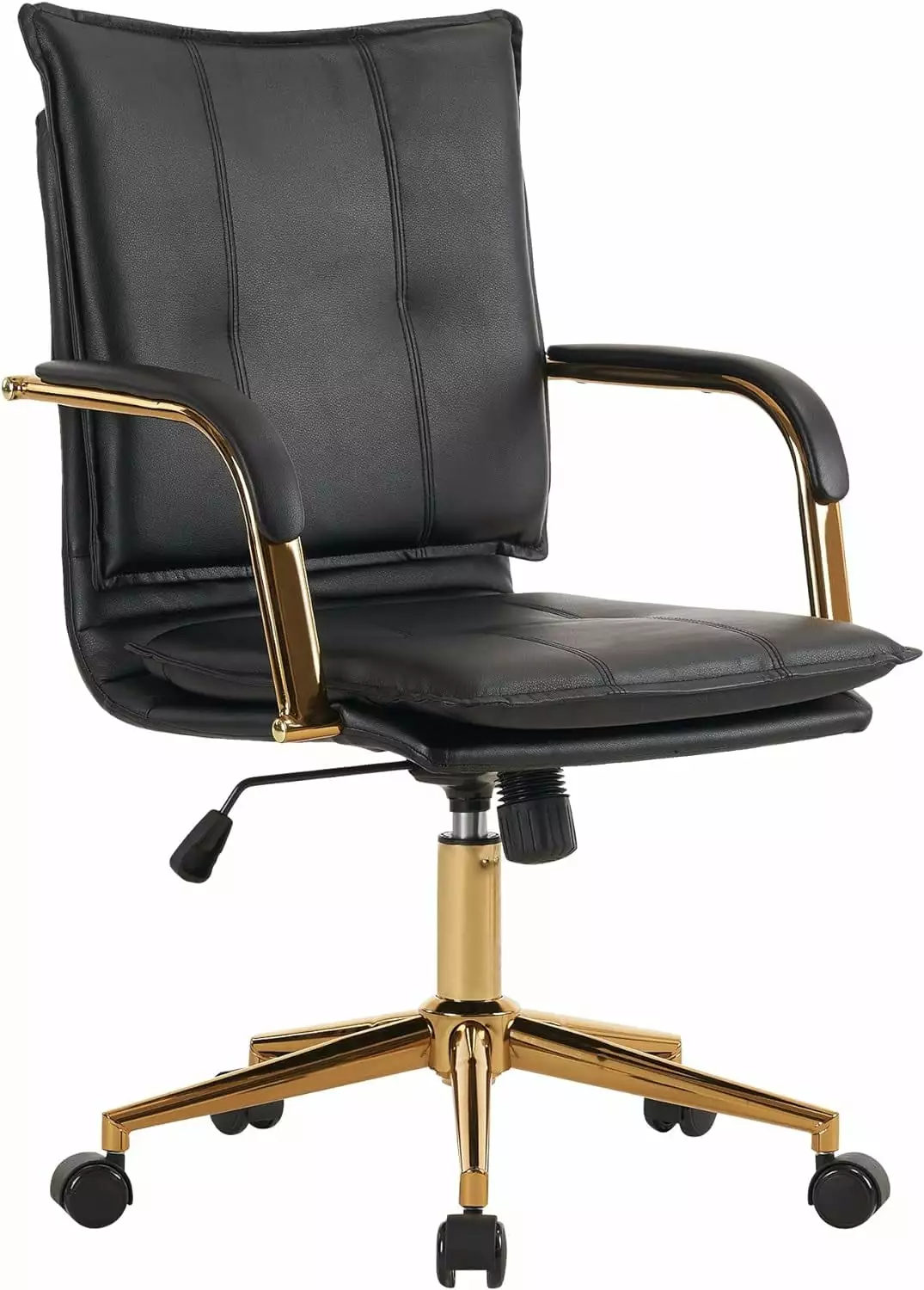 Faux Leather Office Desk Chair Height Adjustable Computer Chair Ergonomic Executive Chair Padded Arms XFSJHP