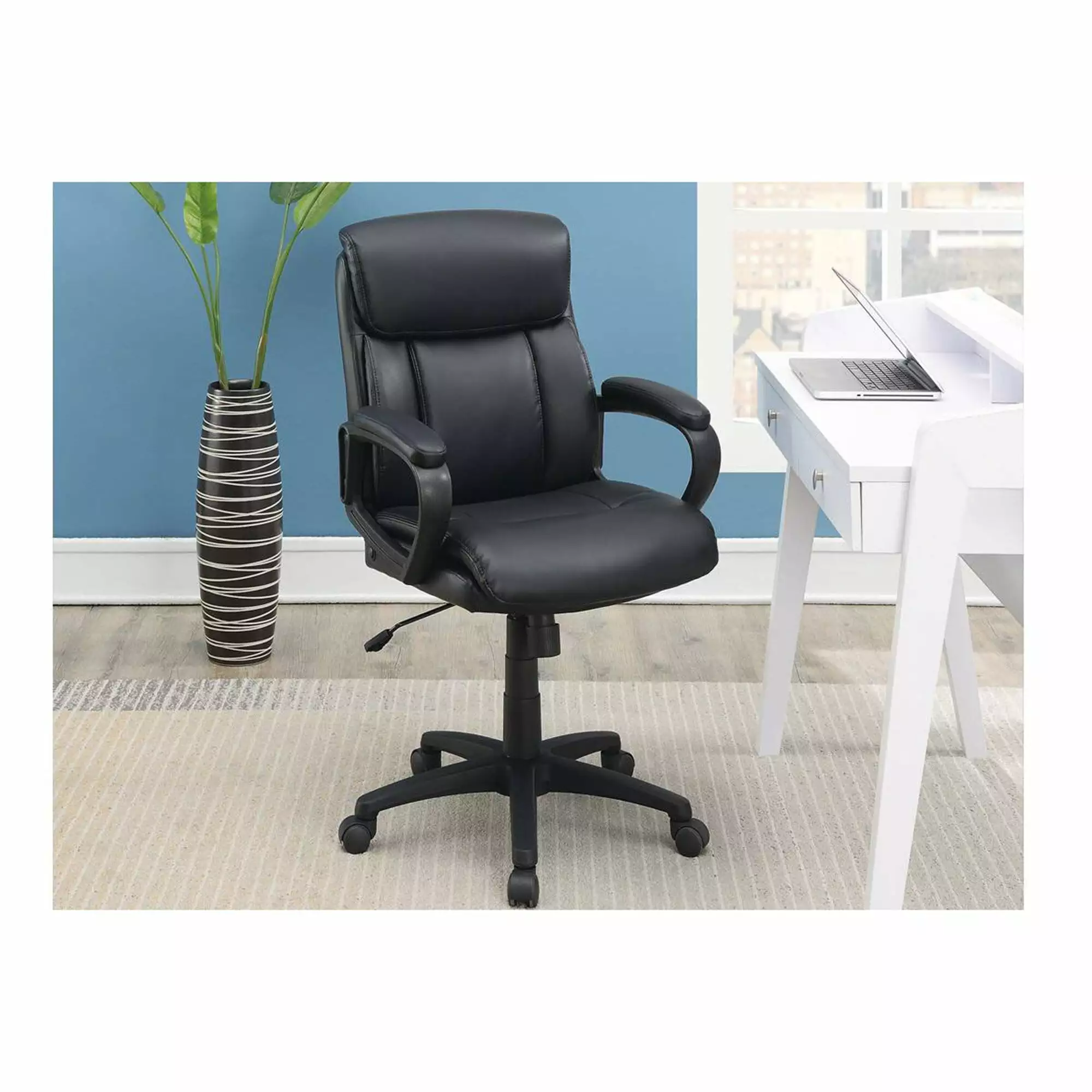 YJTONWIN Office Executive Chair Medium Back Adjustable Height Home Desk Chair - Ergonomic Swivel Chair Armrests