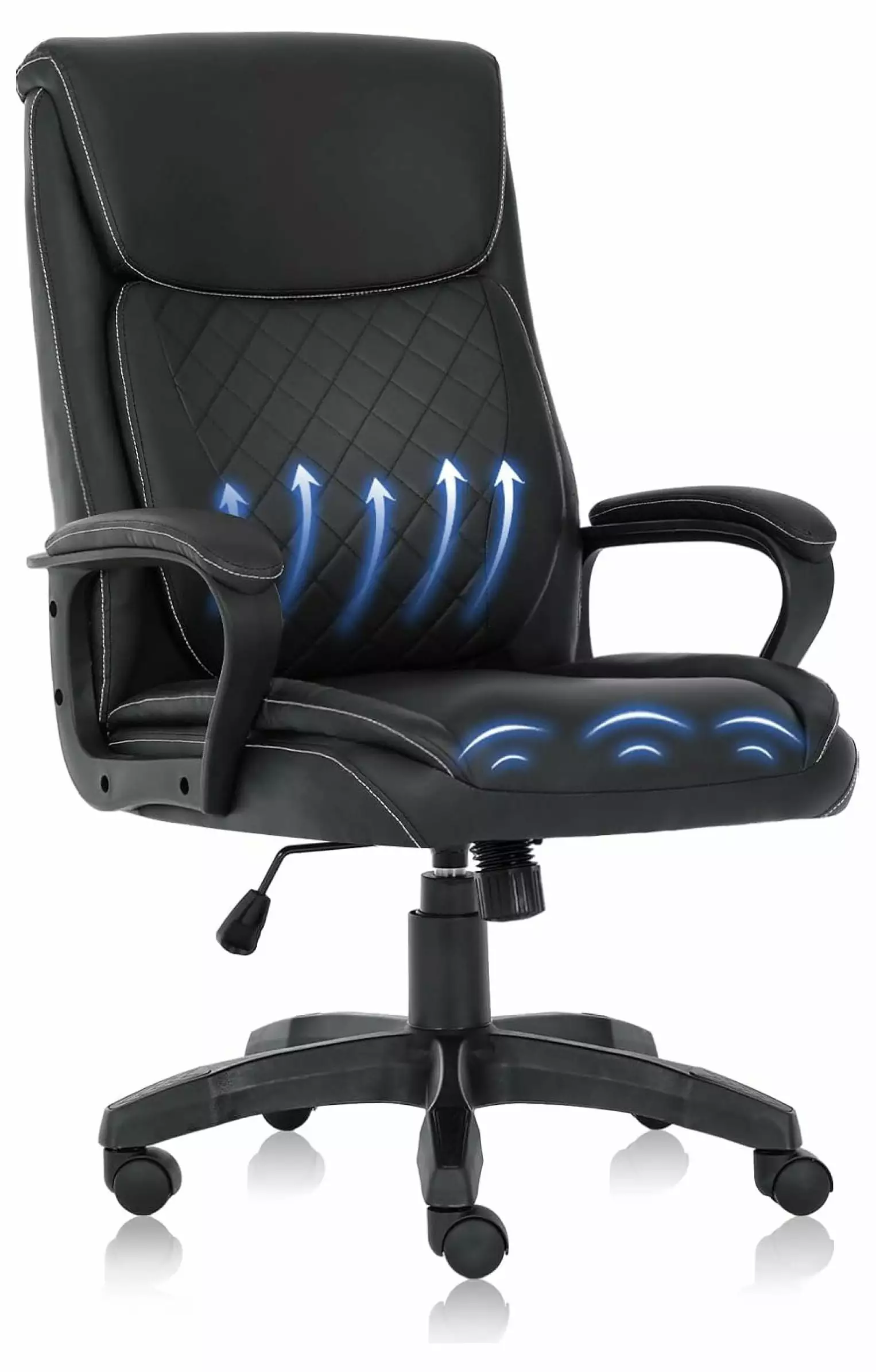 ZeloraGildan Executive Office Chair Ergonomic Managerial Home Desk PU Leather Reclining Swivel High Back Adjustable Task C...
