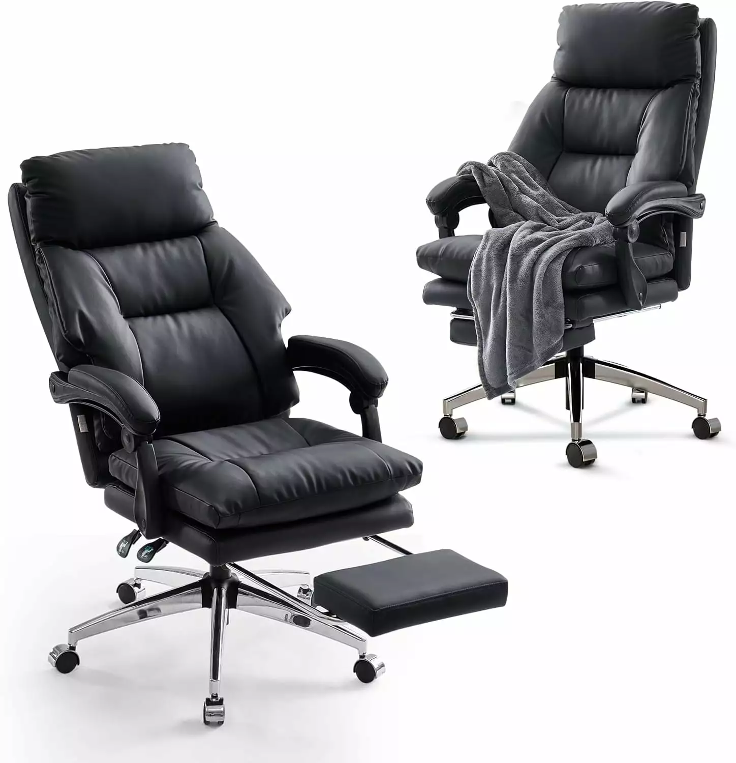 Executive Office Chair Footrest and Lumbar Blanket Pillow High Back Home Office Desk Chair ZHJG