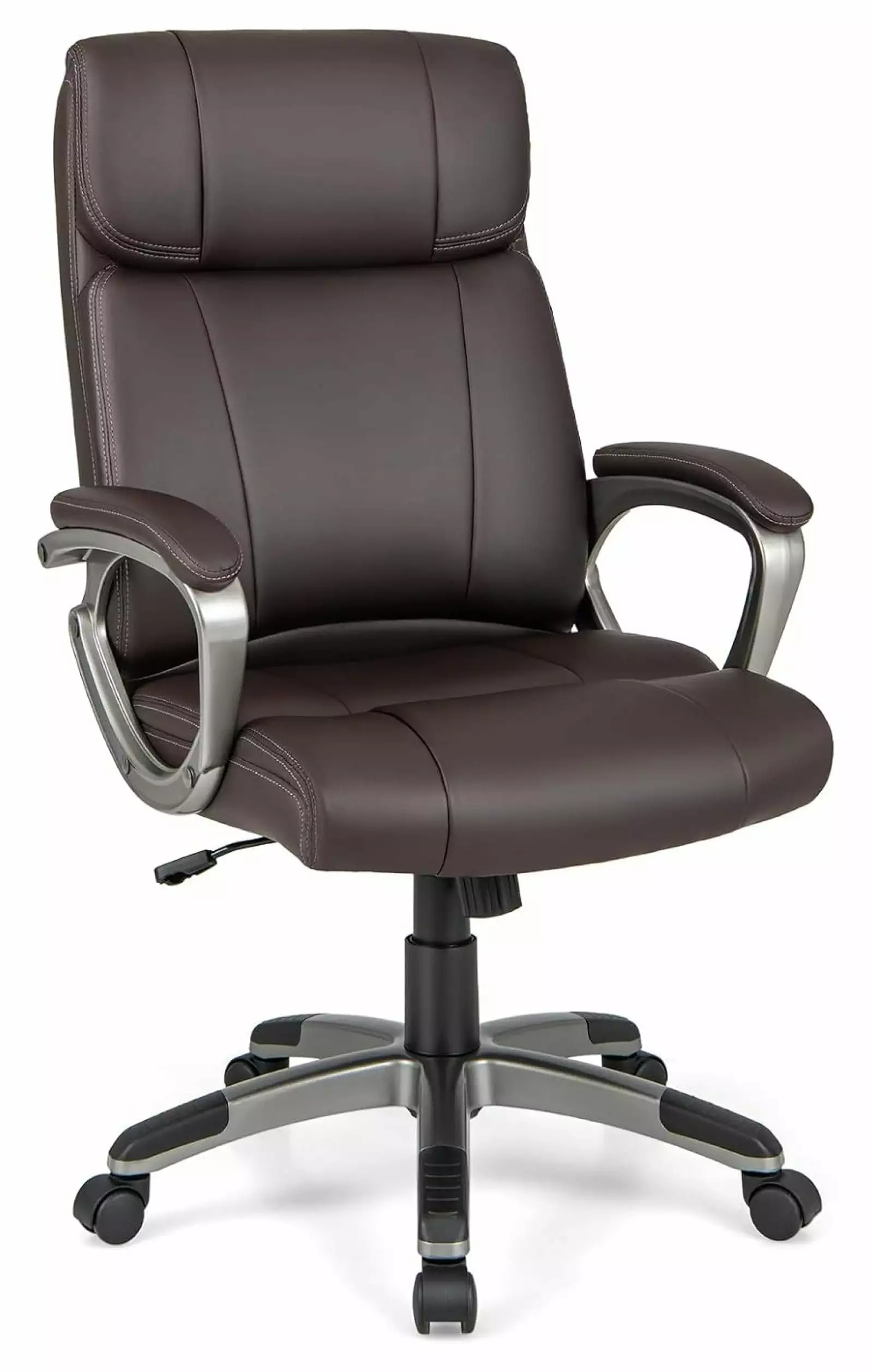 Zhongpeng Executive Office Chair Ergonomic PU Leather Desk Chair Rocking Function Padded Armrests 360 Swivel High Back Com...