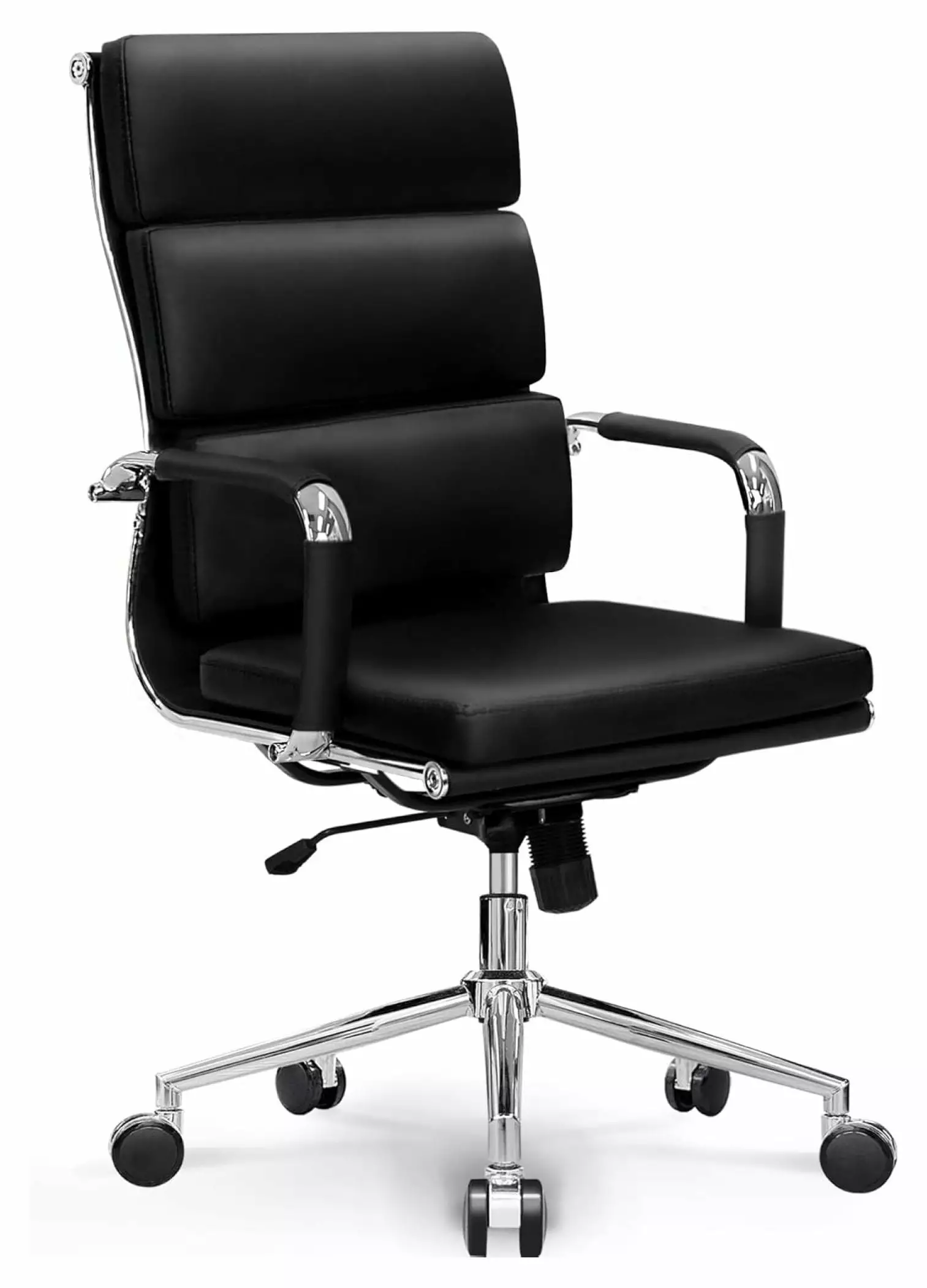 CLkPde Office Desk Chair Ergonomic Executive Leather Modern Conference Task Adjustable Padded Swivel Rolling Home Office M...