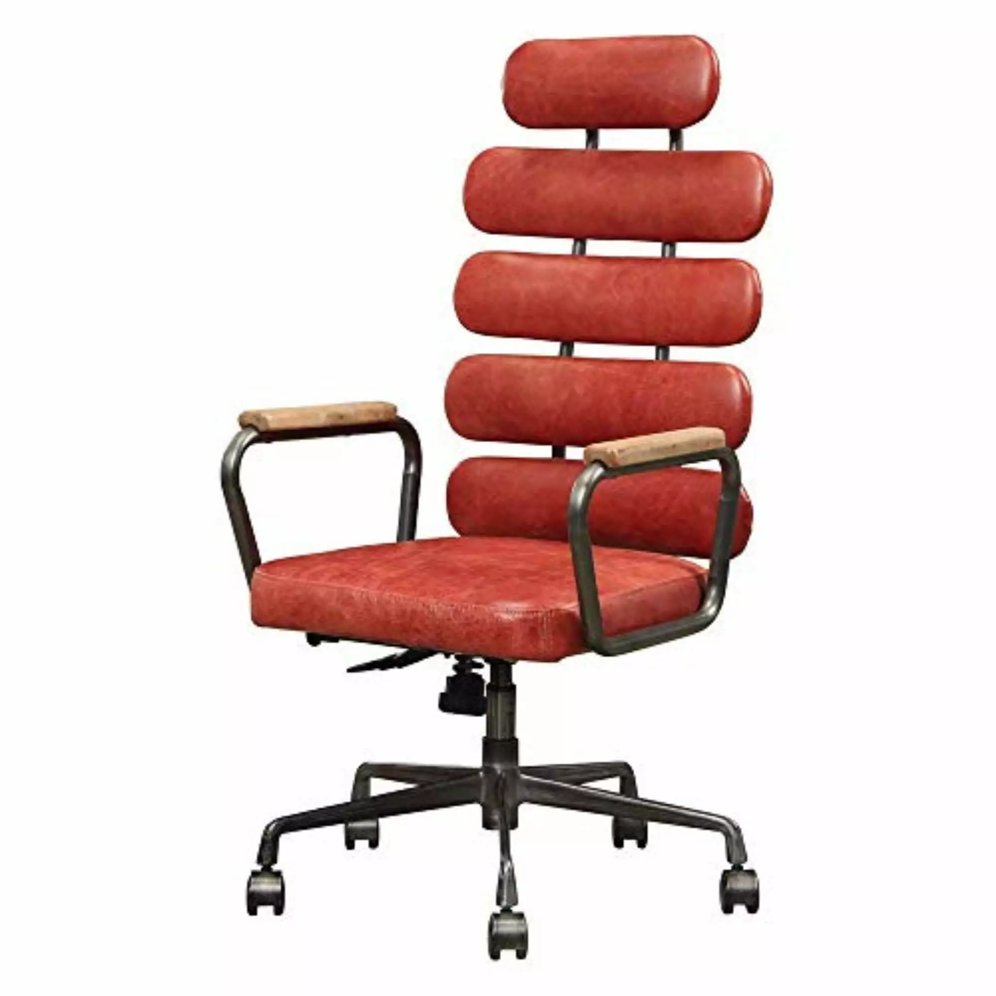 Ergode Executive Office Chair Antique Red Top Grain Leather Ergonomic Desk Chair