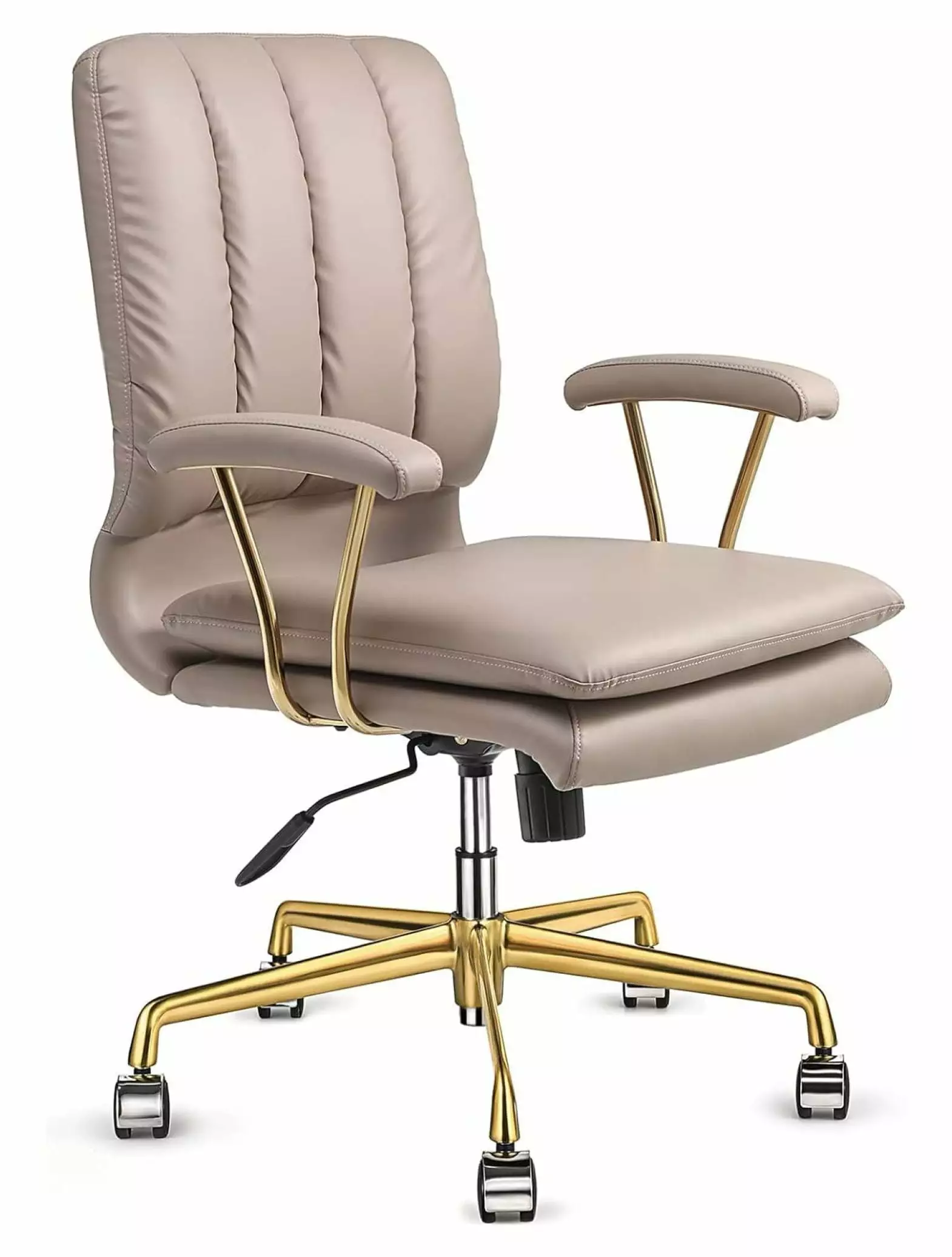 Exlonjet PU-Padded Office Desk Chair 130 Degree Tiltable High Back Ergonomic Chair Computer Chair Swivel Executive Office ...