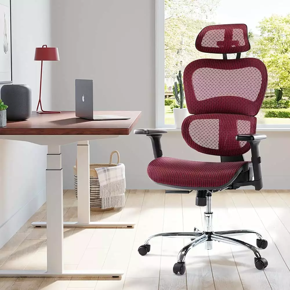 High Back Executive Ergonomic Office Chair Breathable Mesh and Adjustable Armrests KEMANHUAN