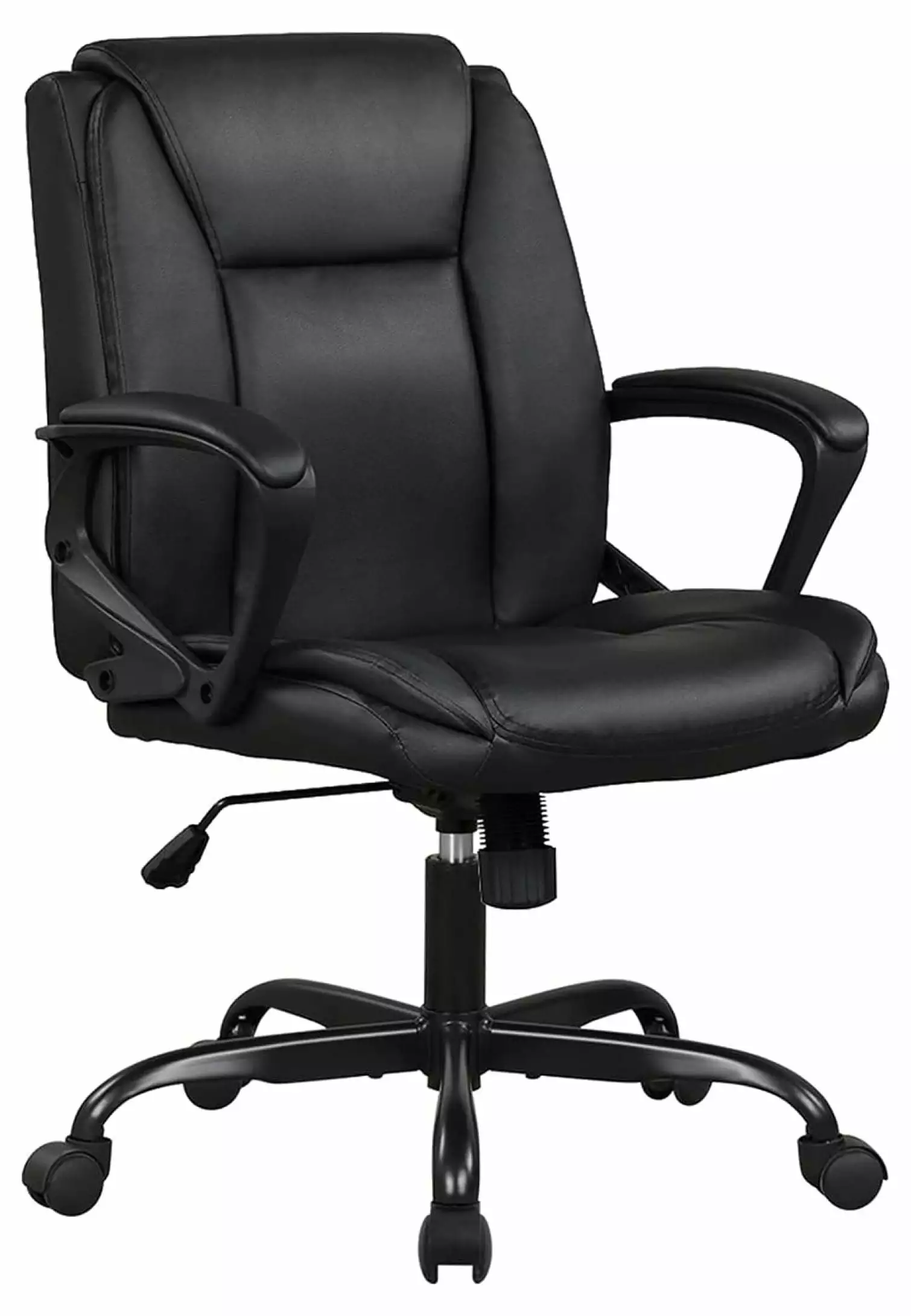 Faux Leather Executive Office Chair Ergonomic Computer Desk Chair Lumbar Support 250LBS Capacity LeCeleBee