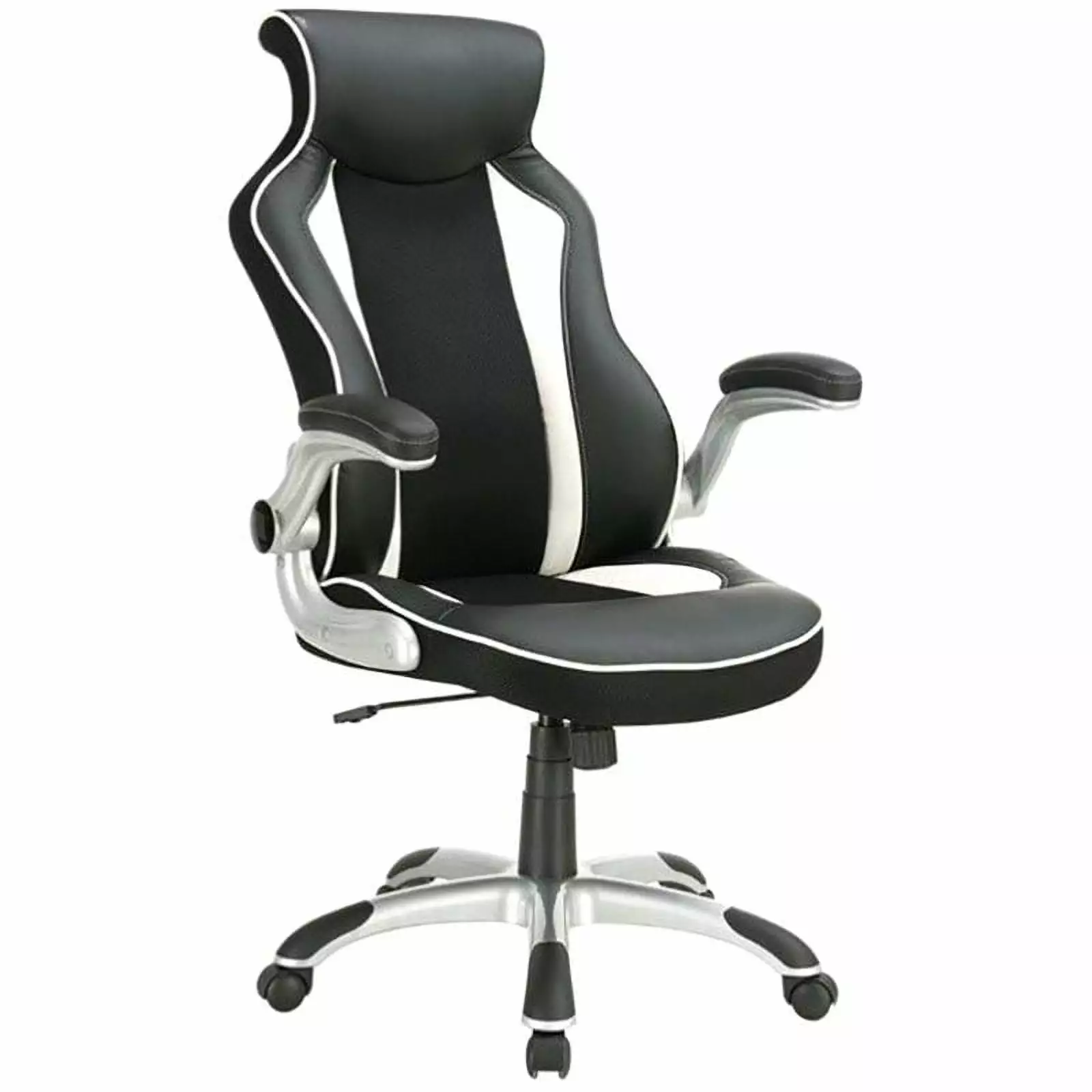 UrbanPro Ergonomic Faux Leather Swivel Office Chair Black and White